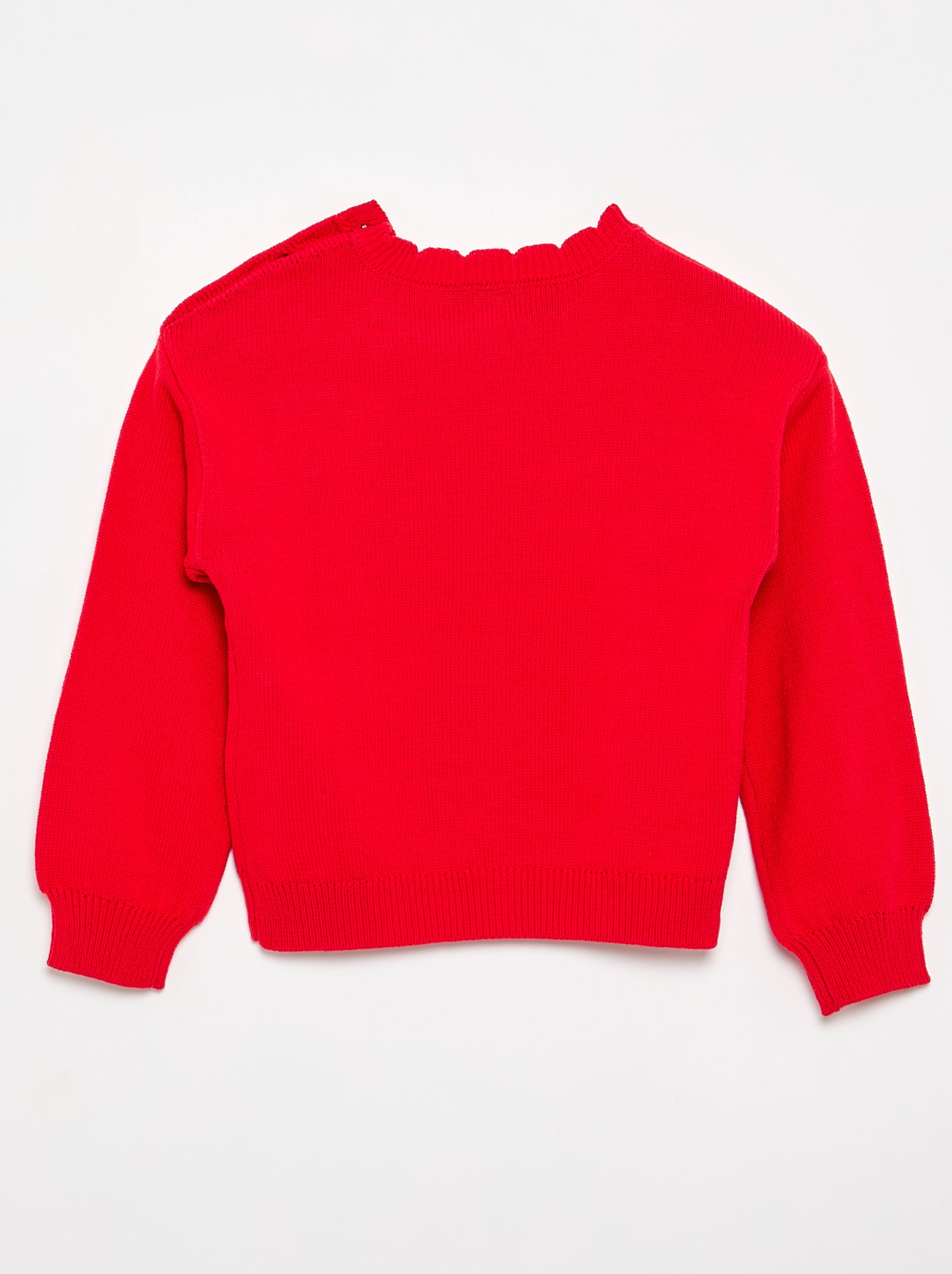 Pull avec ouverture boutonnée épaule - Rouge