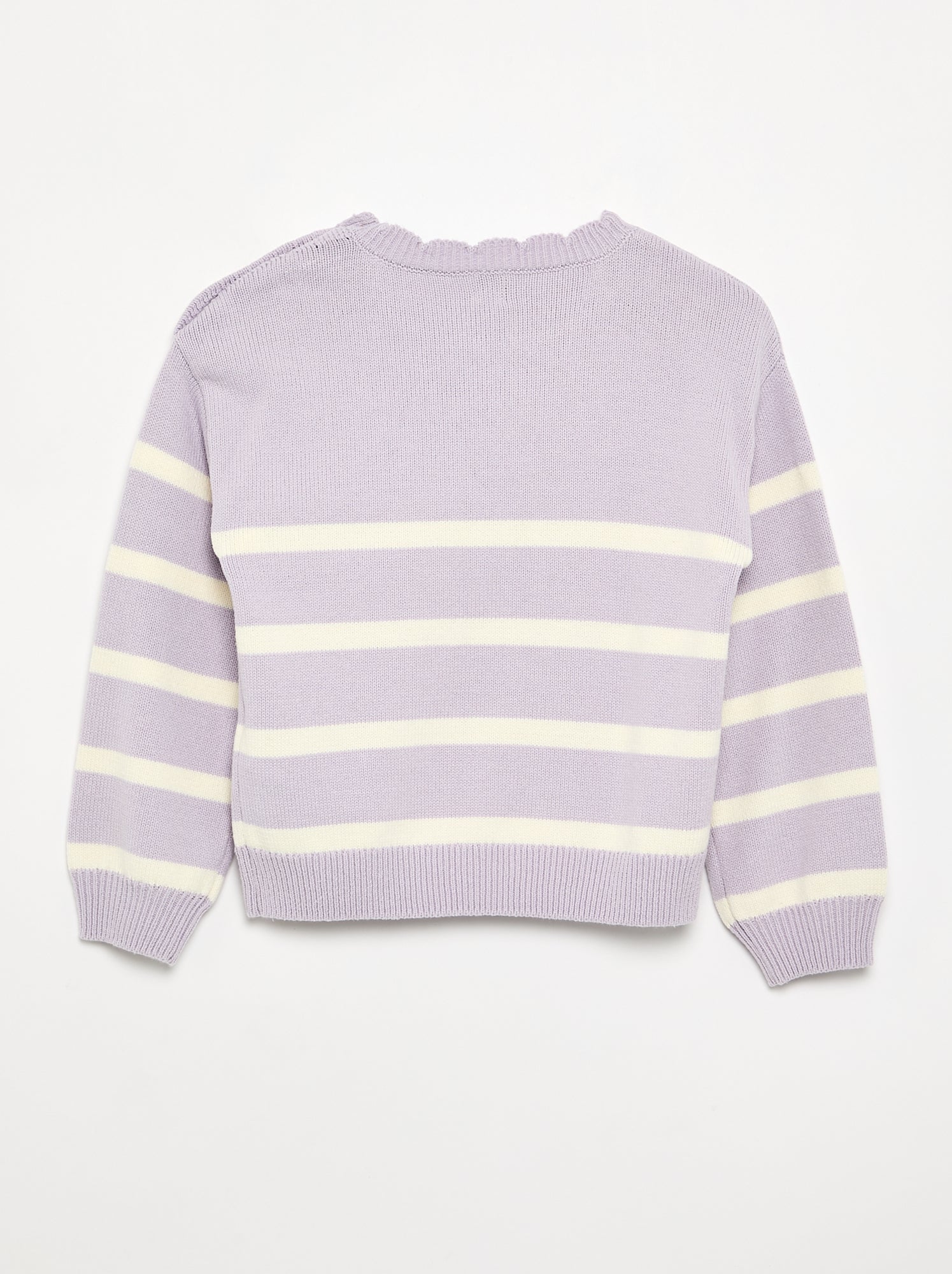Pull avec ouverture boutonnée épaule - Violet