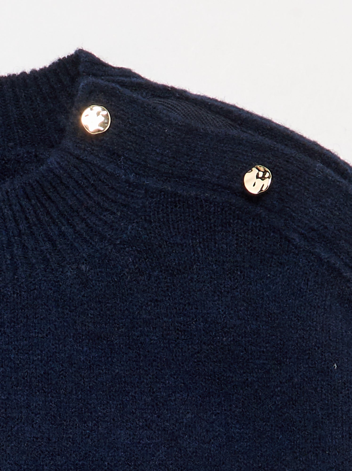 Pull avec ouverture épaule aimantée - Marine