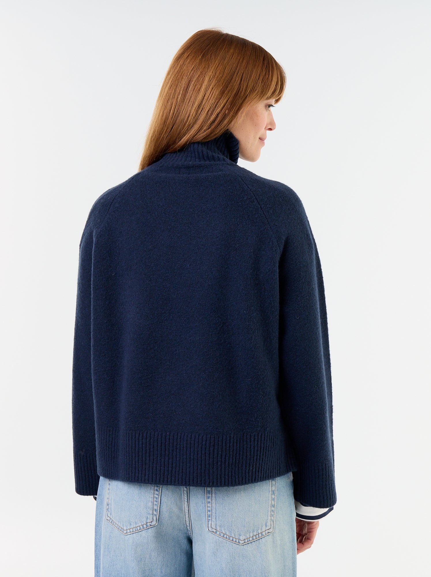 Pull chaud col montant - Bleu