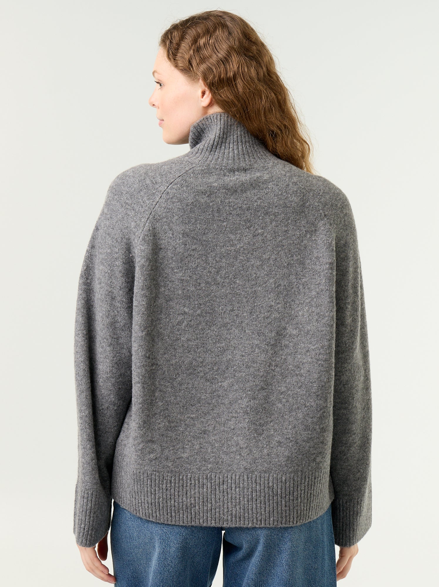 Pull chaud col montant - Gris