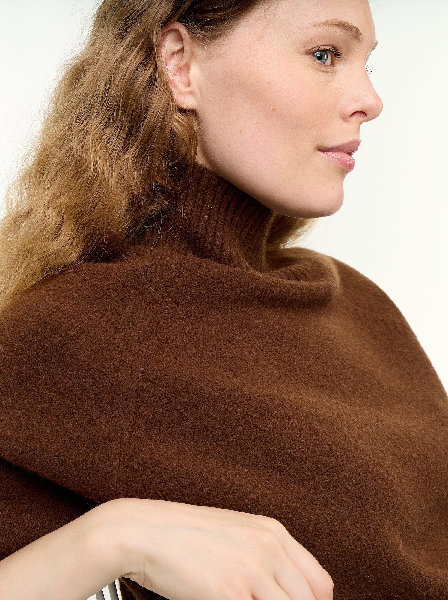 Pull chaud col montant - Marron