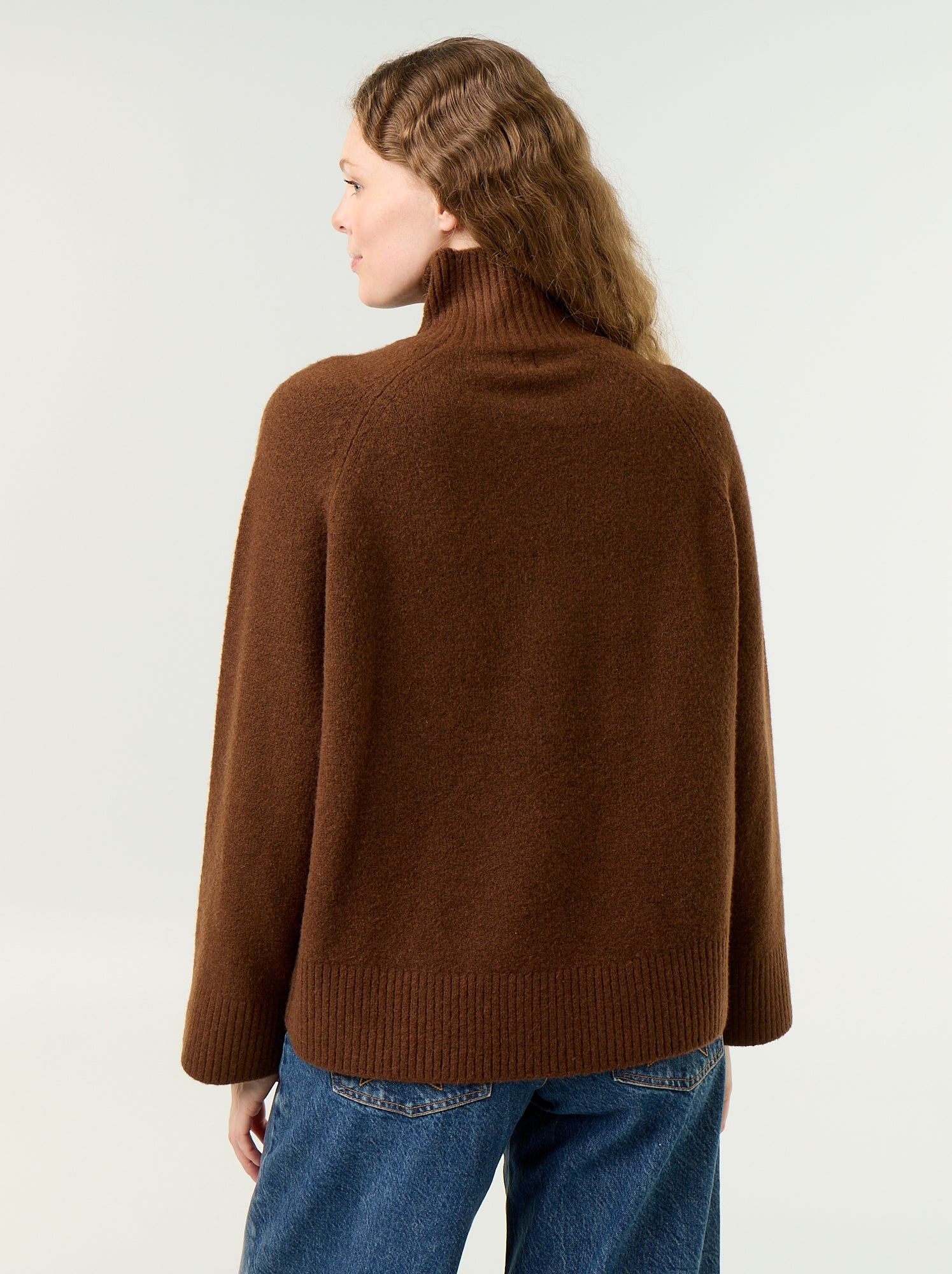 Pull chaud col montant - Marron