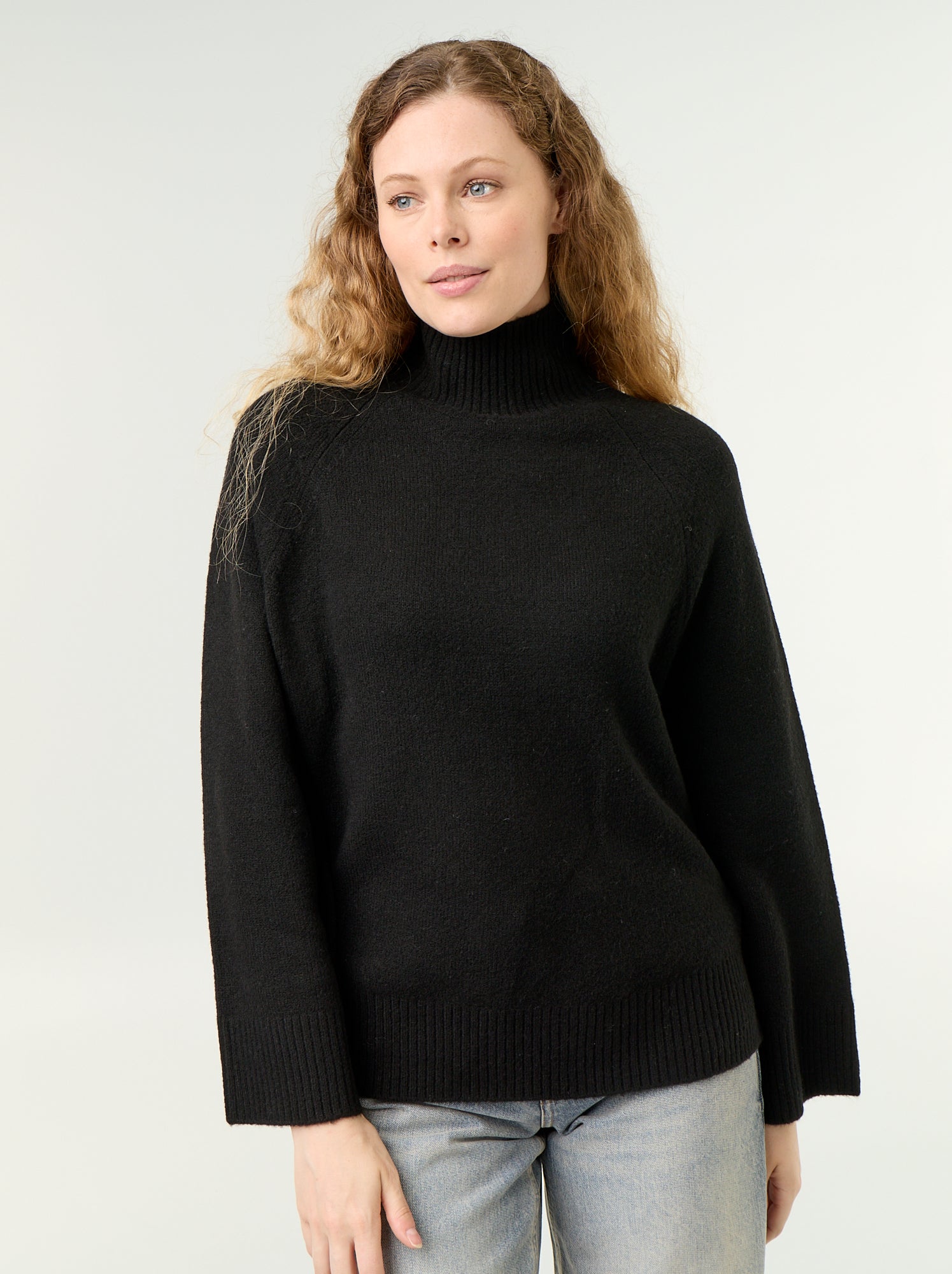 Pull chaud col montant - Noir