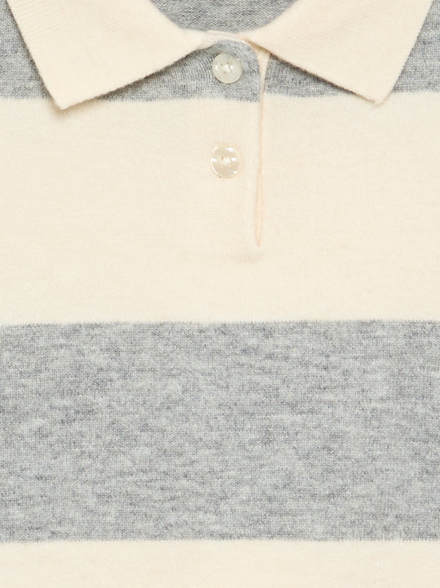 Pull chaud forme polo - Gris