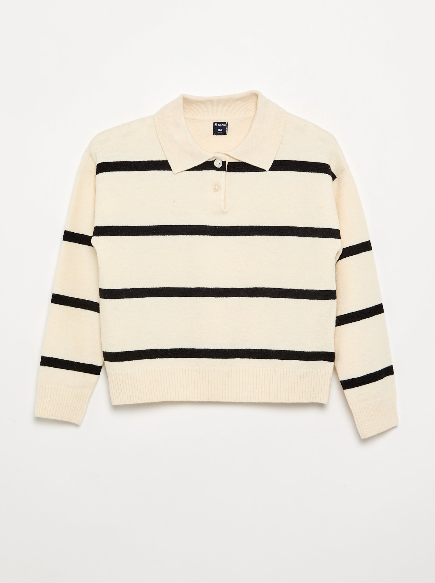 Pull chaud forme polo - Noir