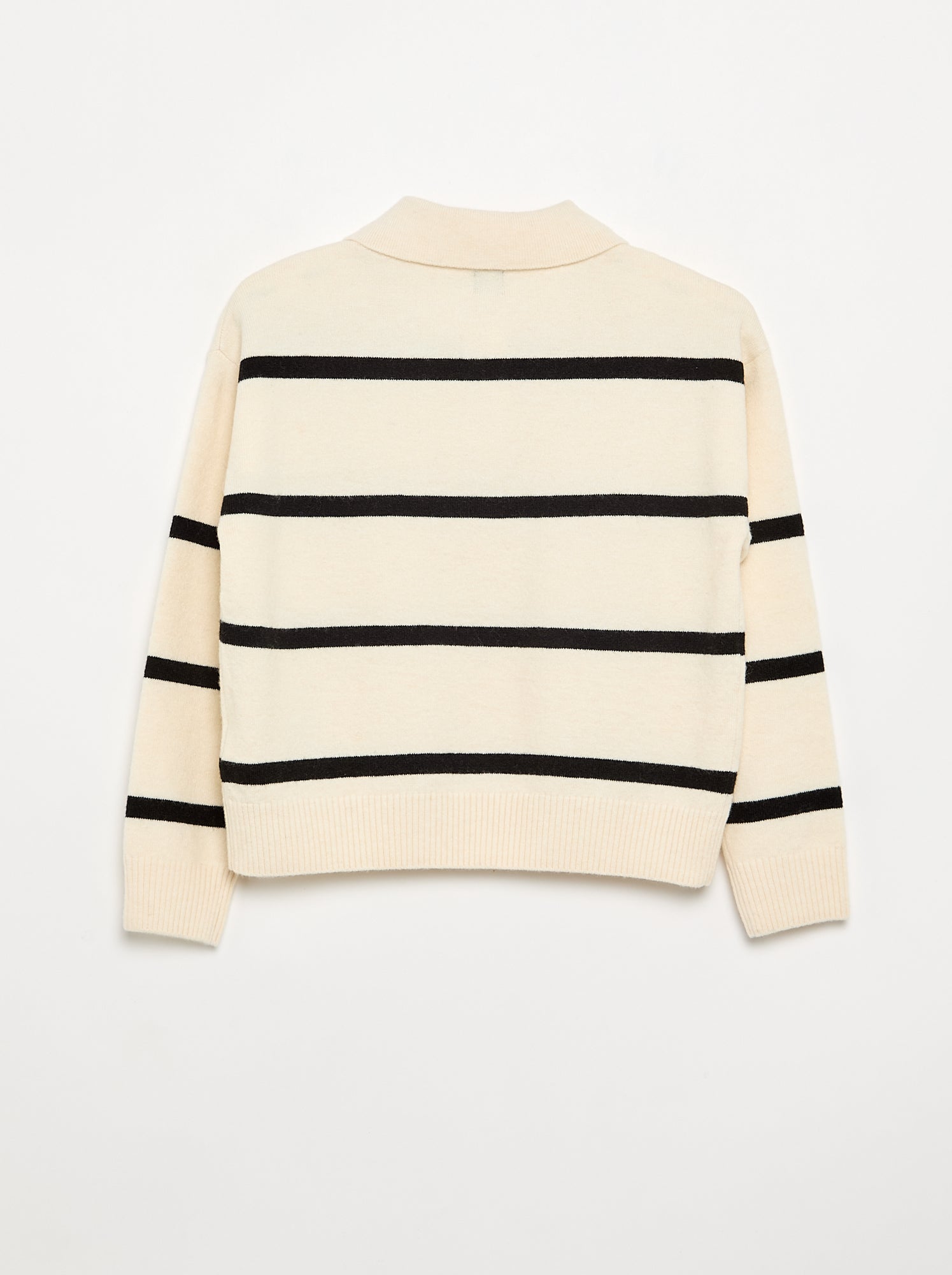 Pull chaud forme polo - Noir