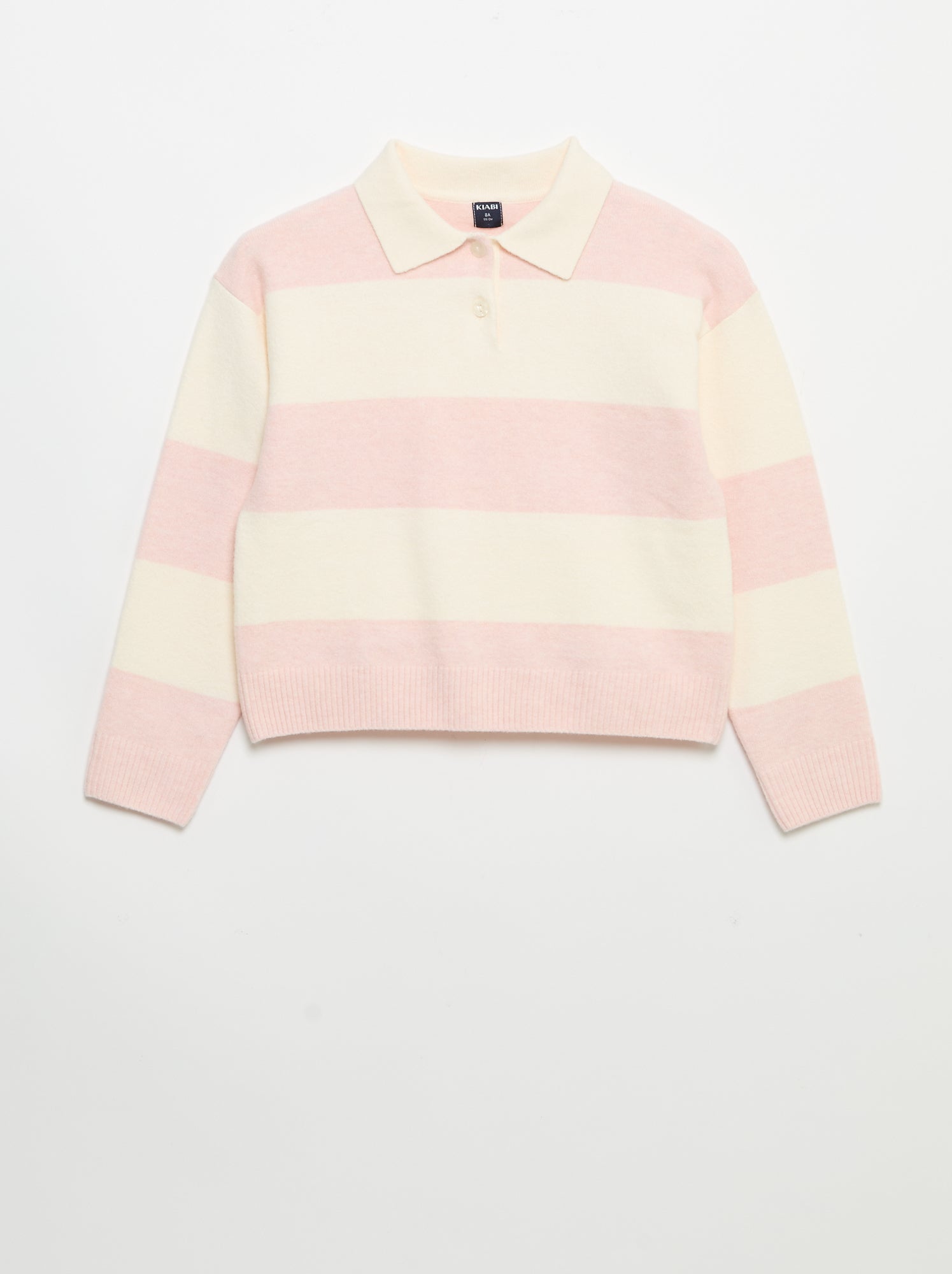 Pull chaud forme polo - Rose