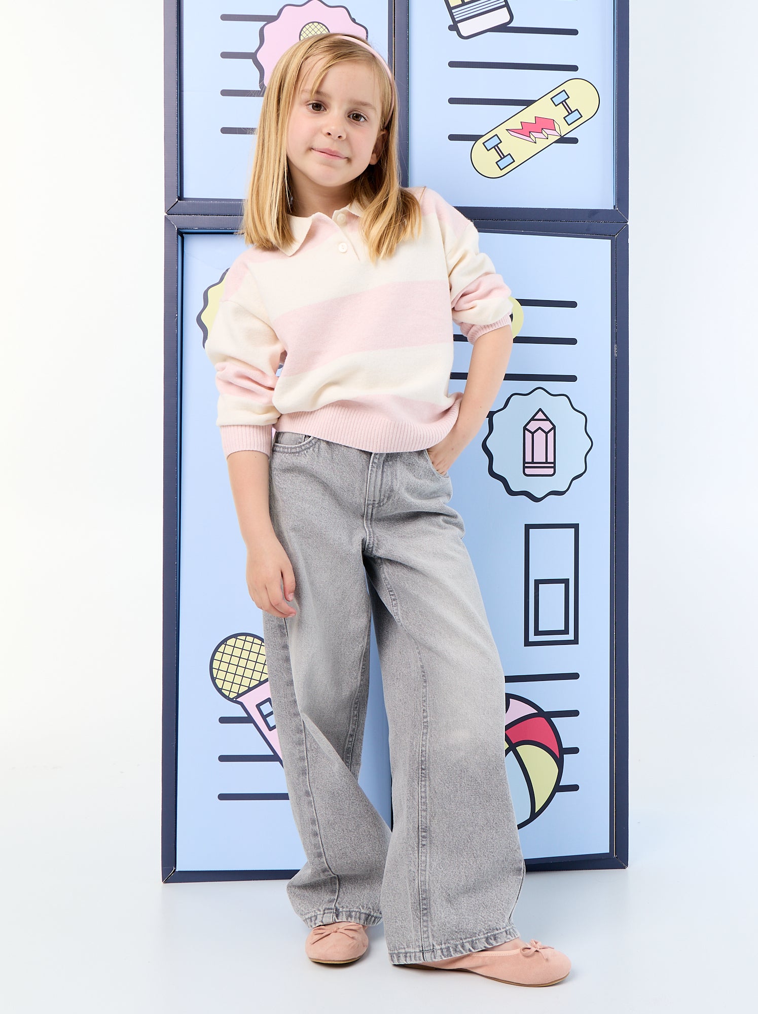 Pull chaud forme polo - Rose