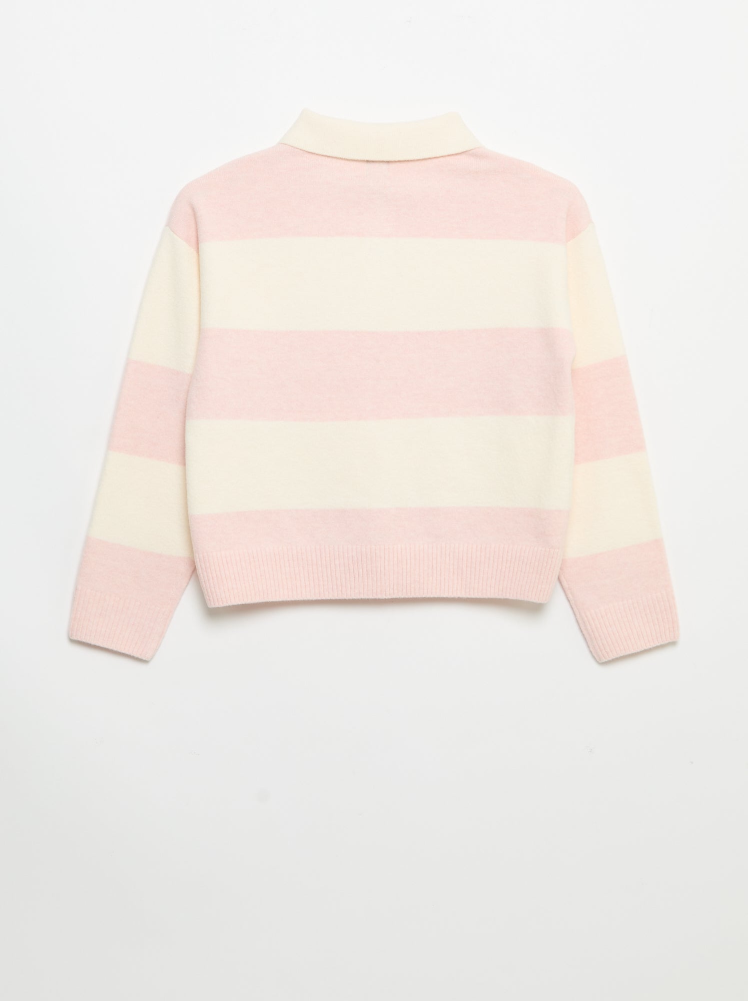 Pull chaud forme polo - Rose