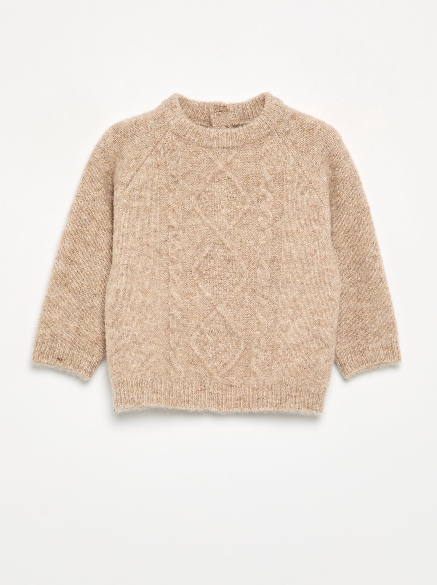 Pull chaud torsadé - Beige