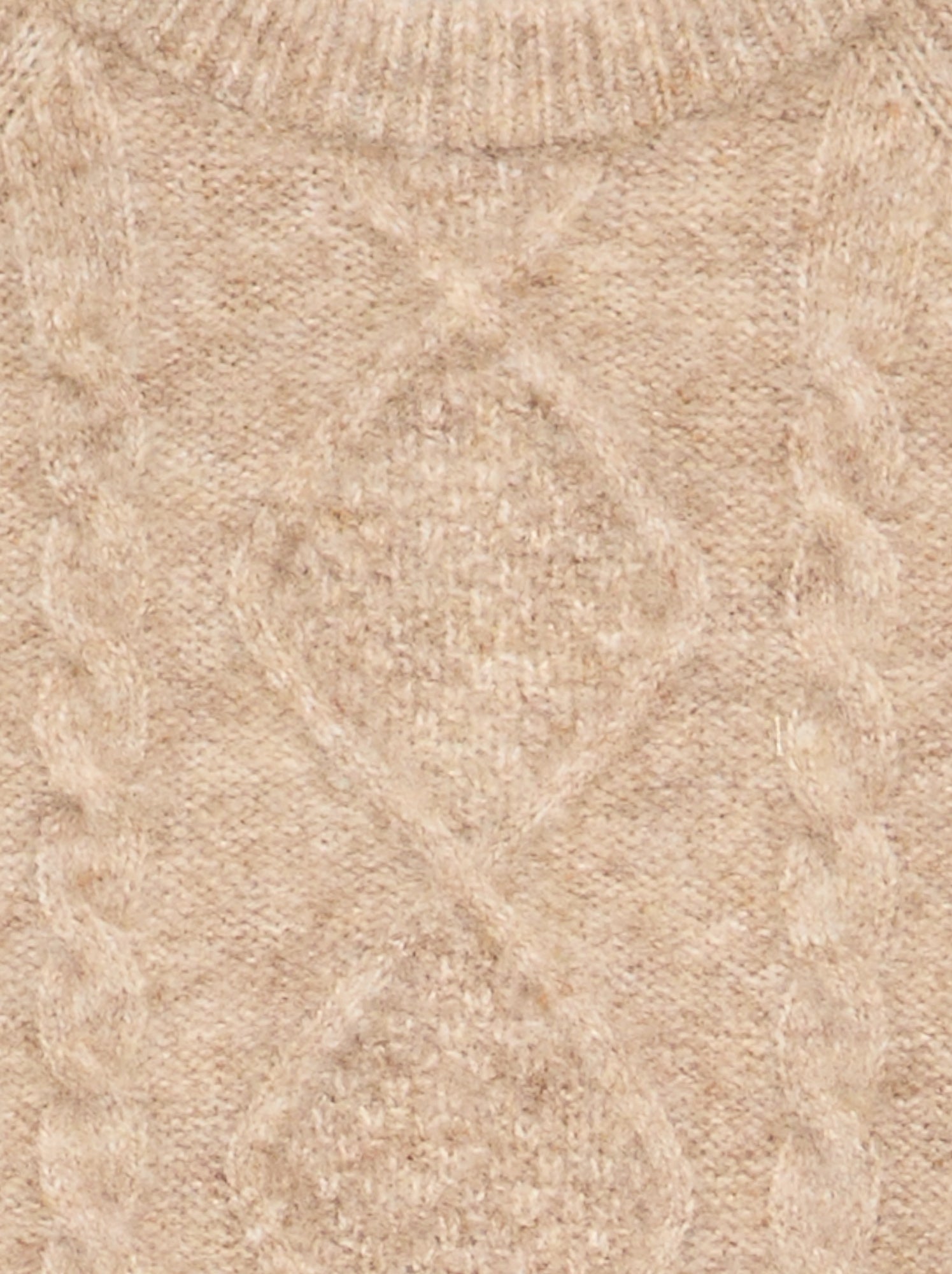 Pull chaud torsadé - Beige