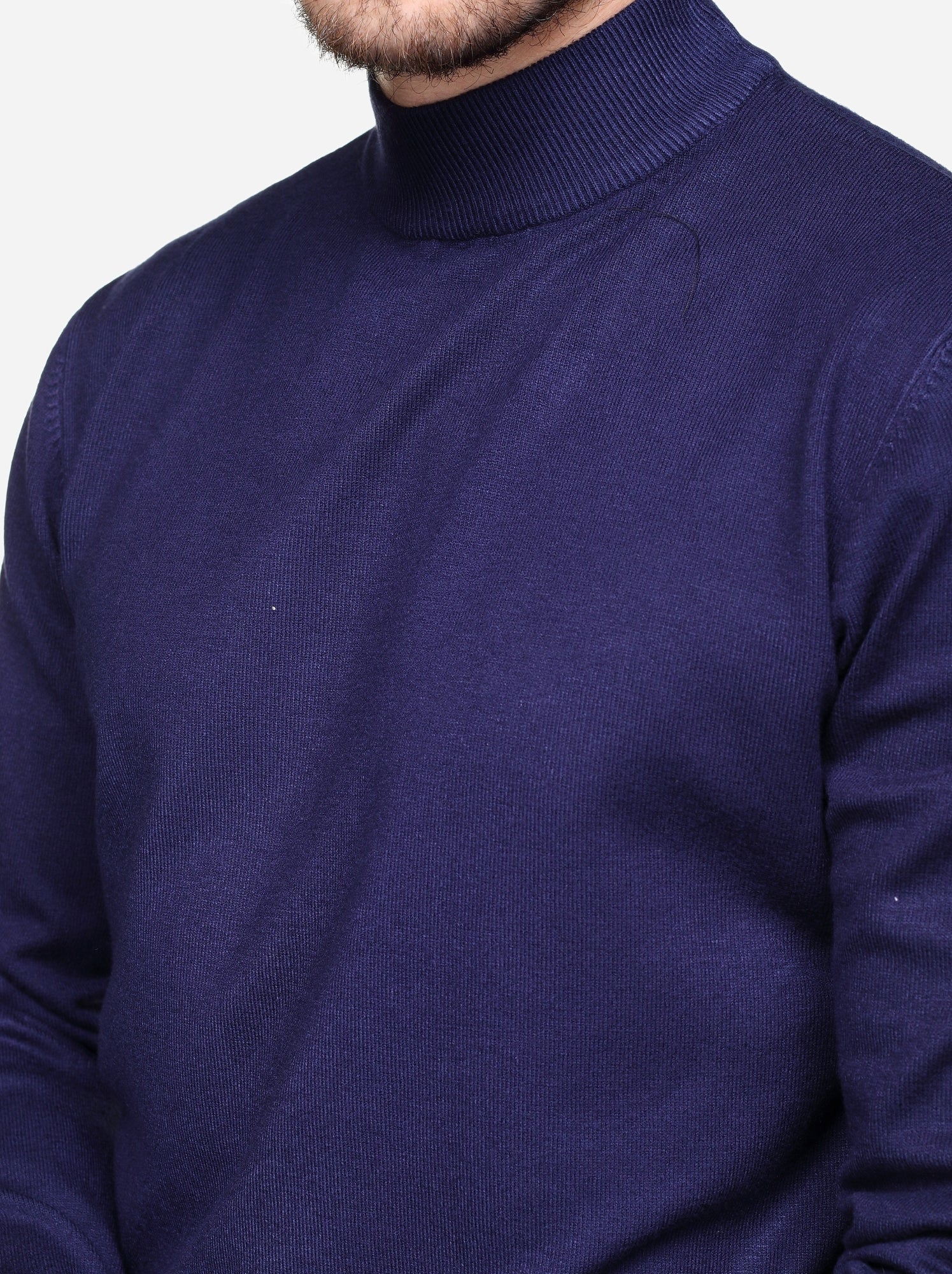 Pull col cheminée - Kenzarro - Bleu