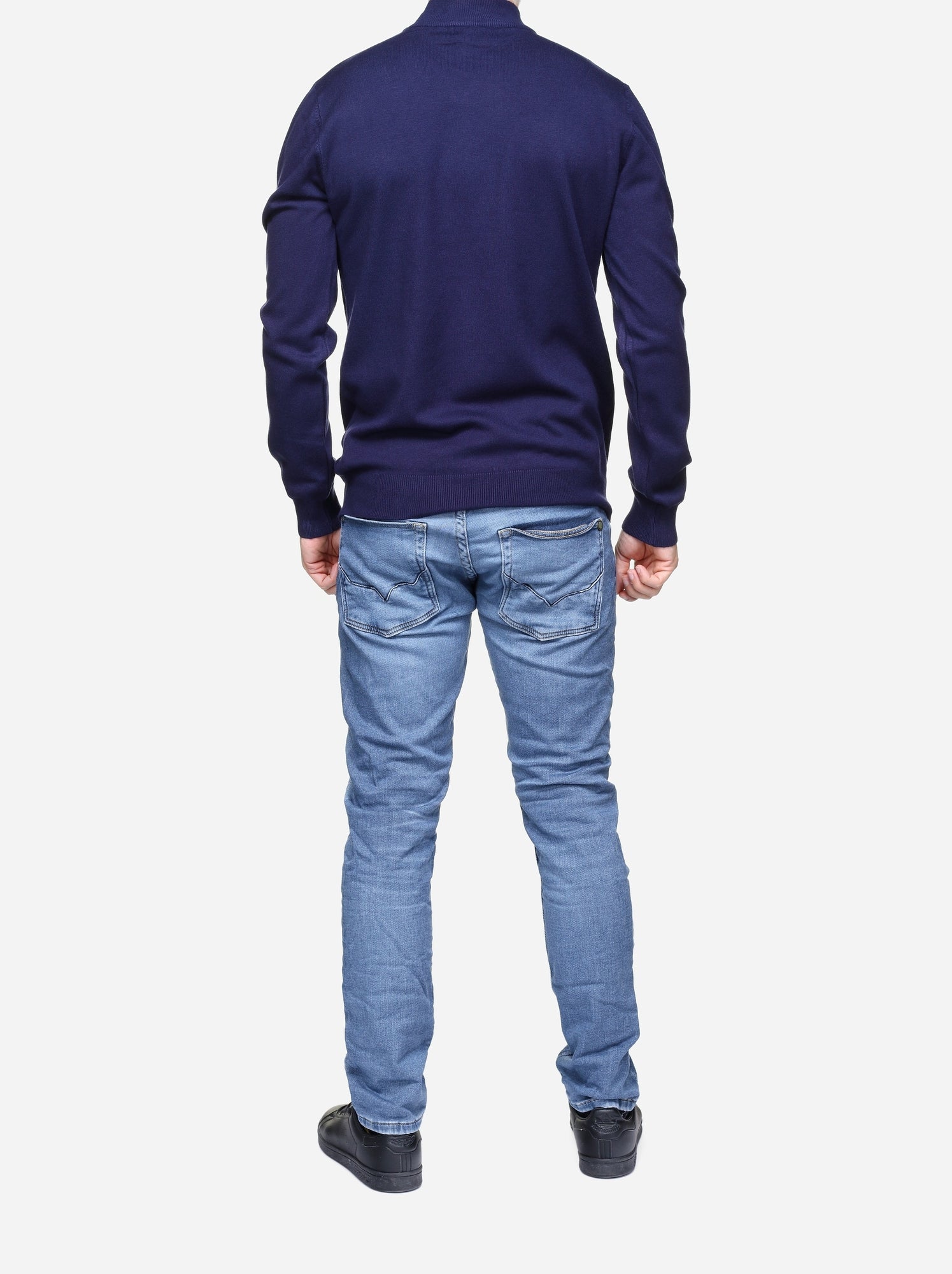 Pull col cheminée - Kenzarro - Bleu