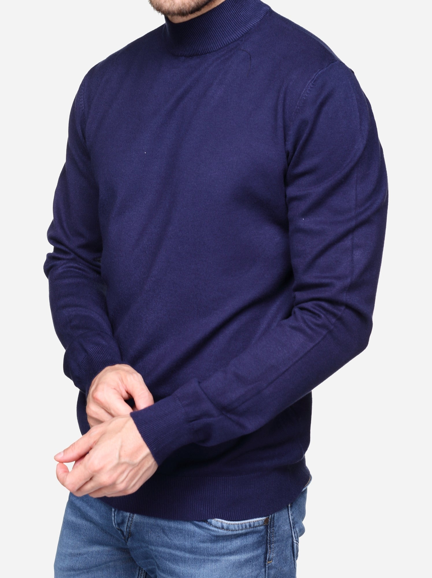 Pull col cheminée - Kenzarro - Bleu