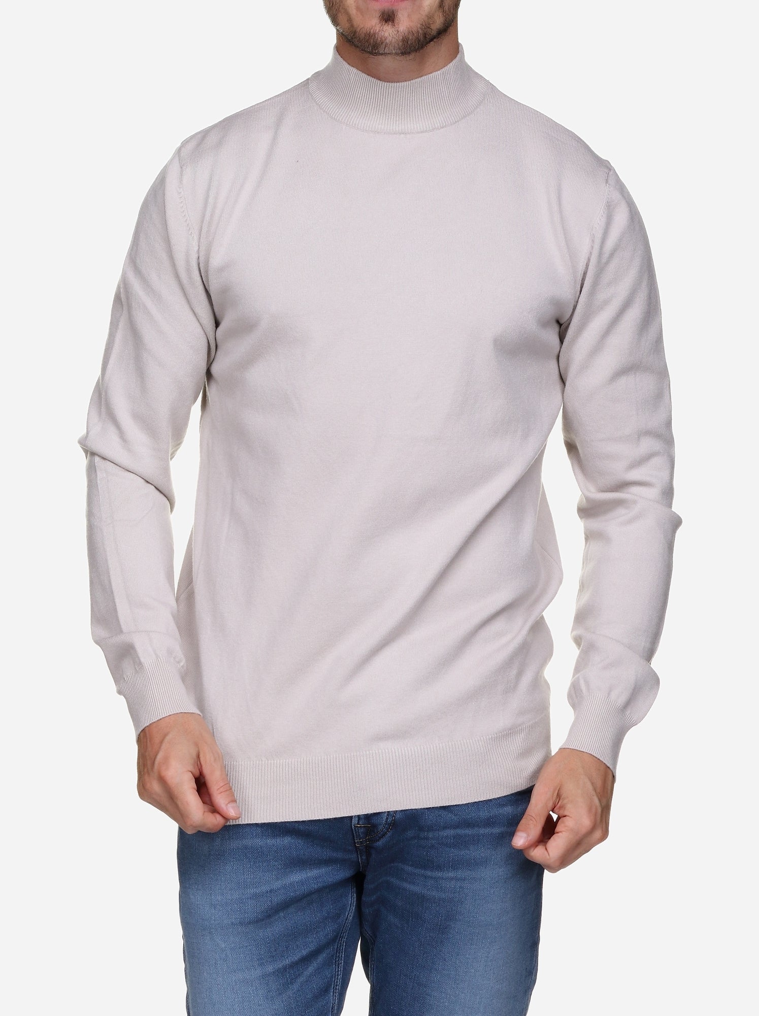 Pull col cheminée - Kenzarro - Crème