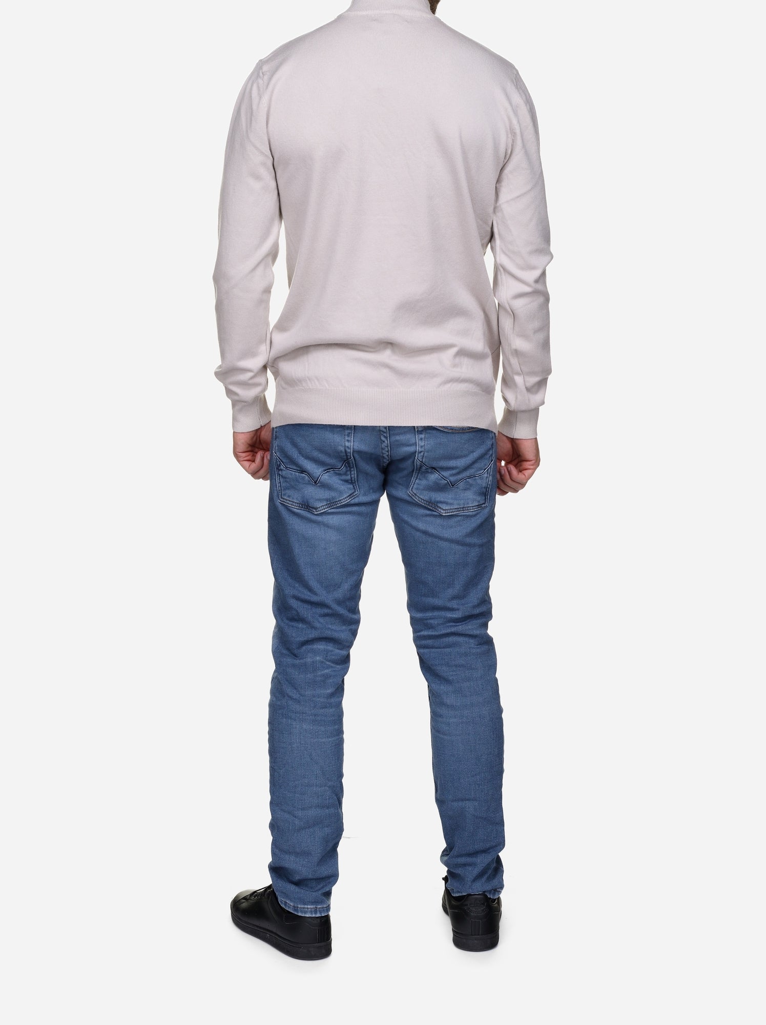 Pull col cheminée - Kenzarro - Crème