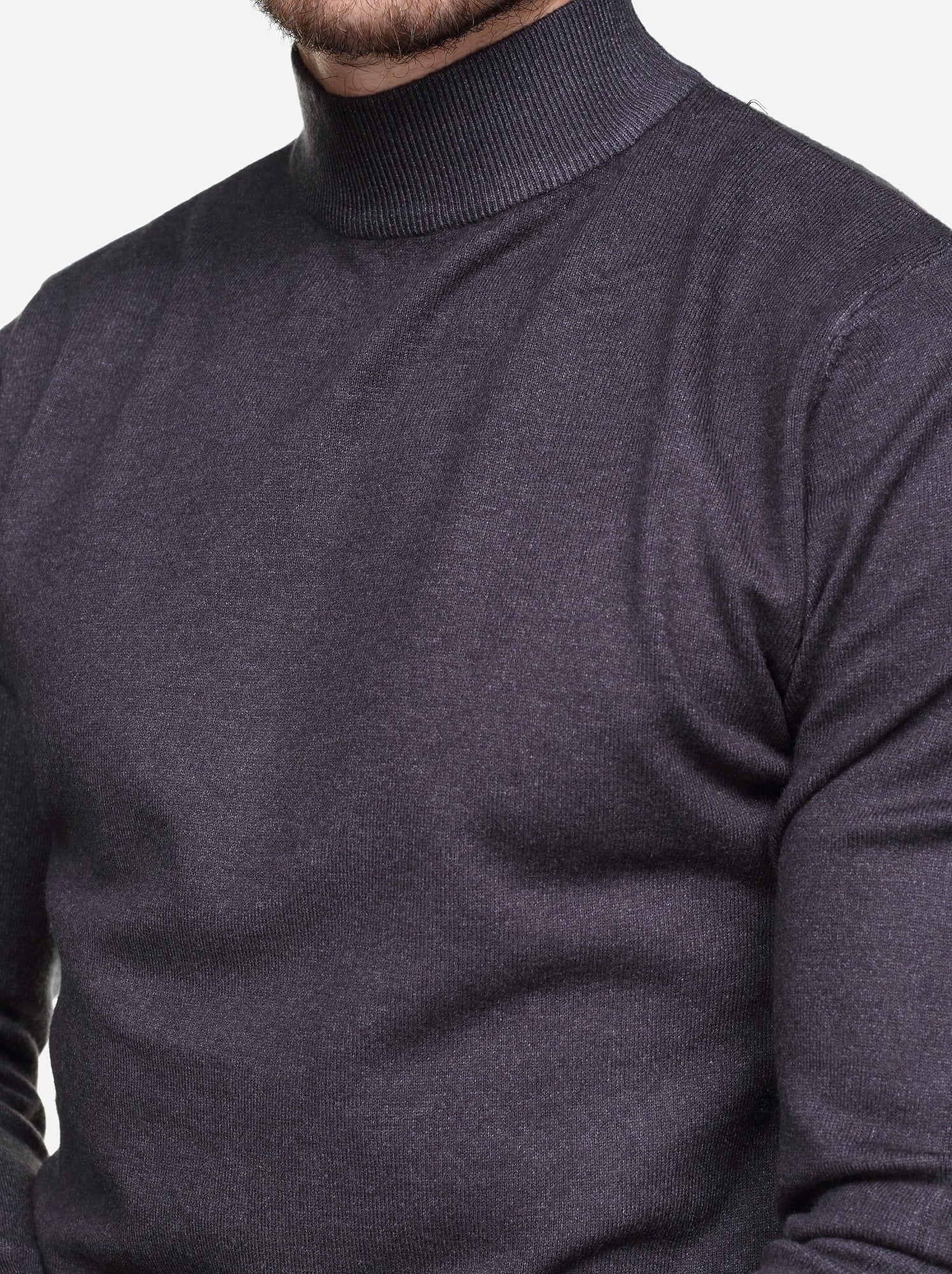 Pull col cheminée - Kenzarro - Gris foncé