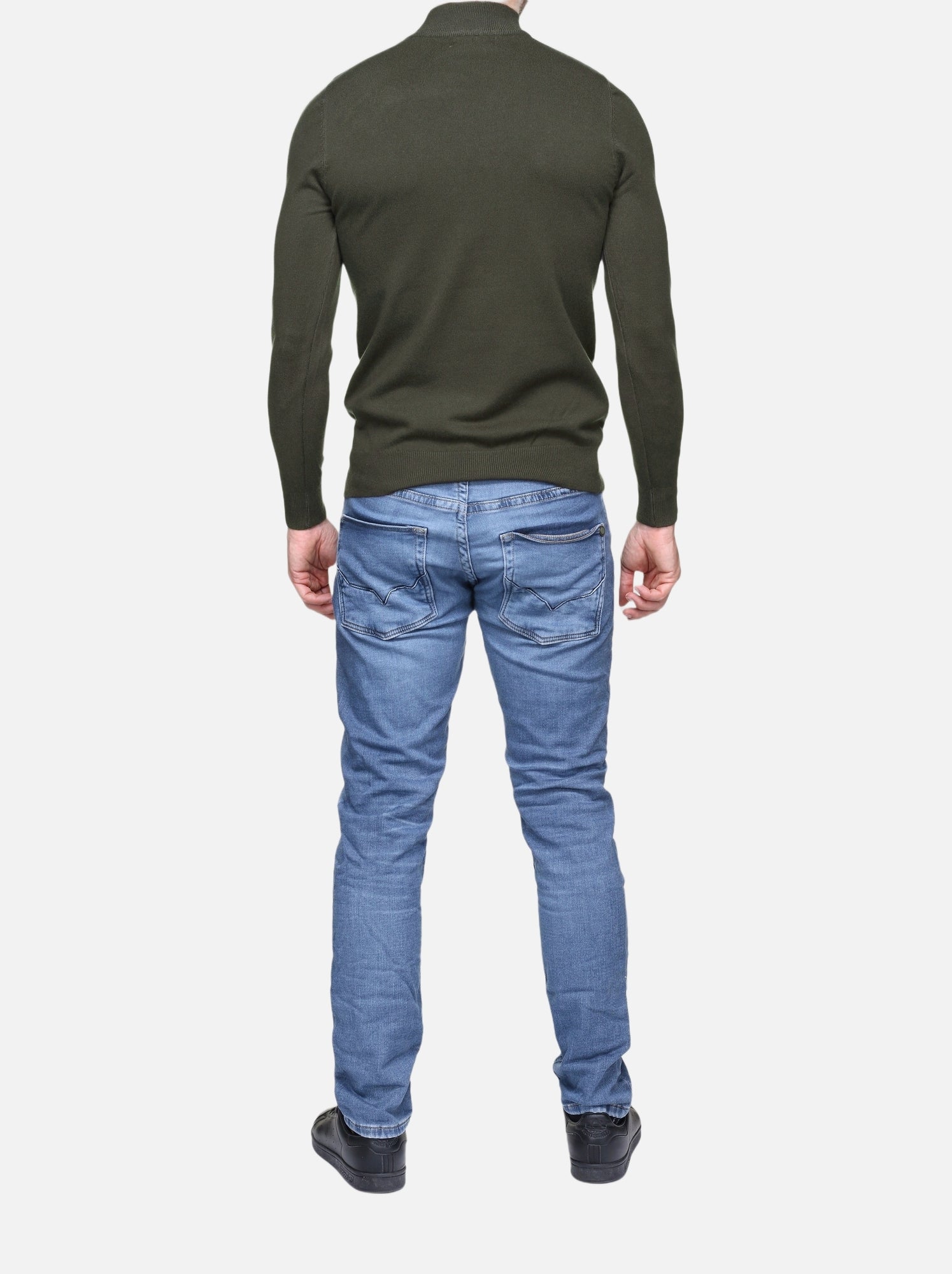 Pull col cheminée - Kenzarro - Kaki