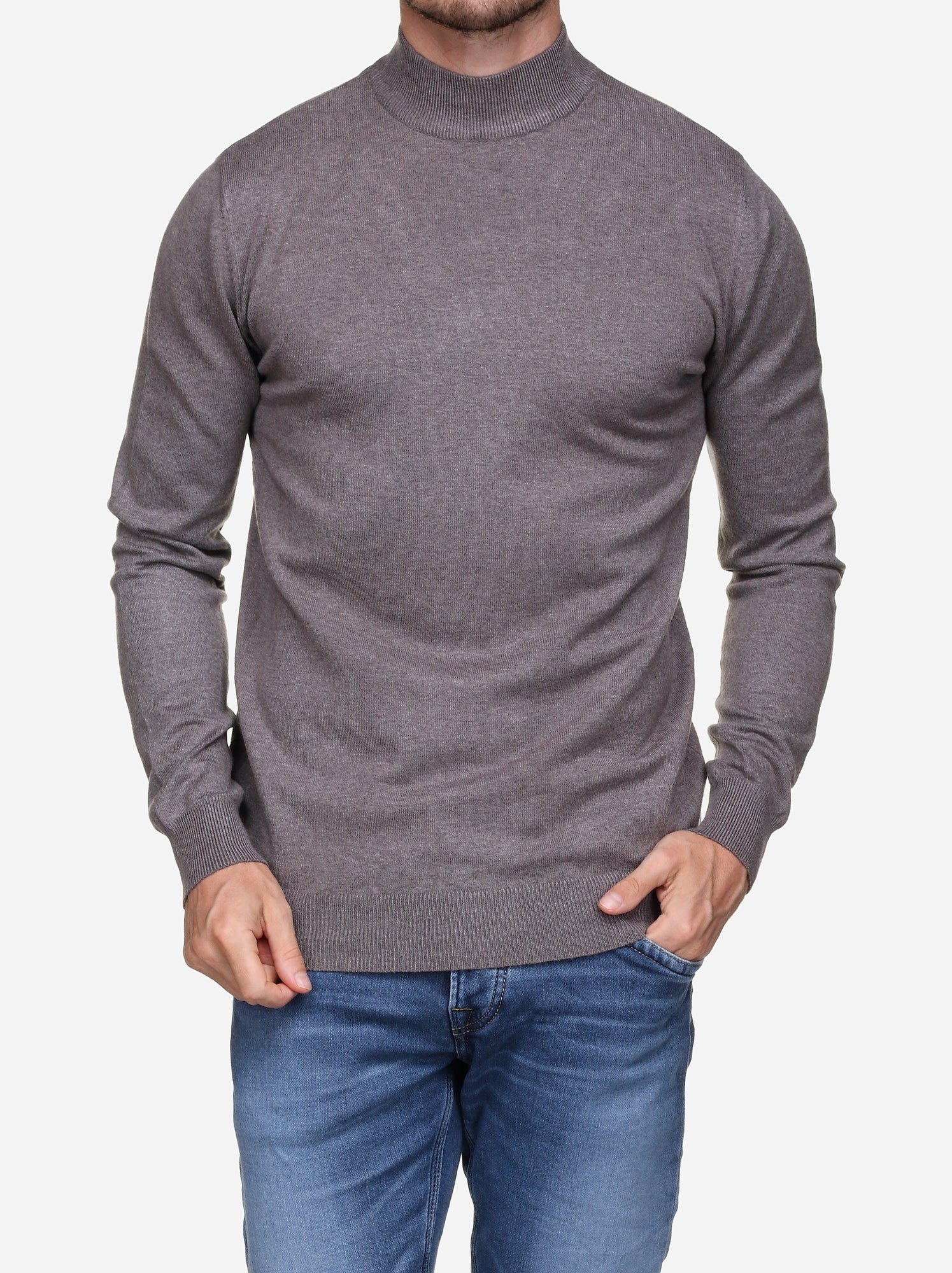 Pull col cheminée - Kenzarro - Marron
