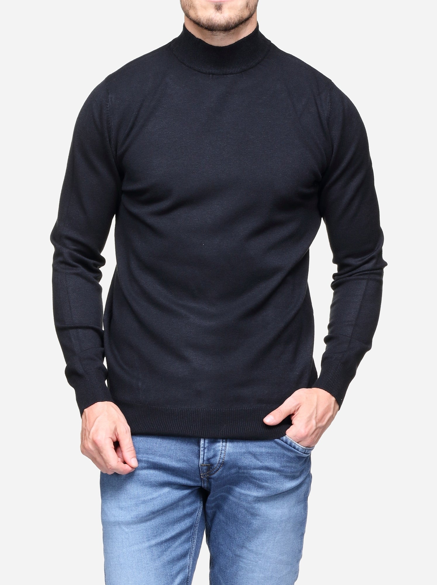 Pull col cheminée - Kenzarro - Noir