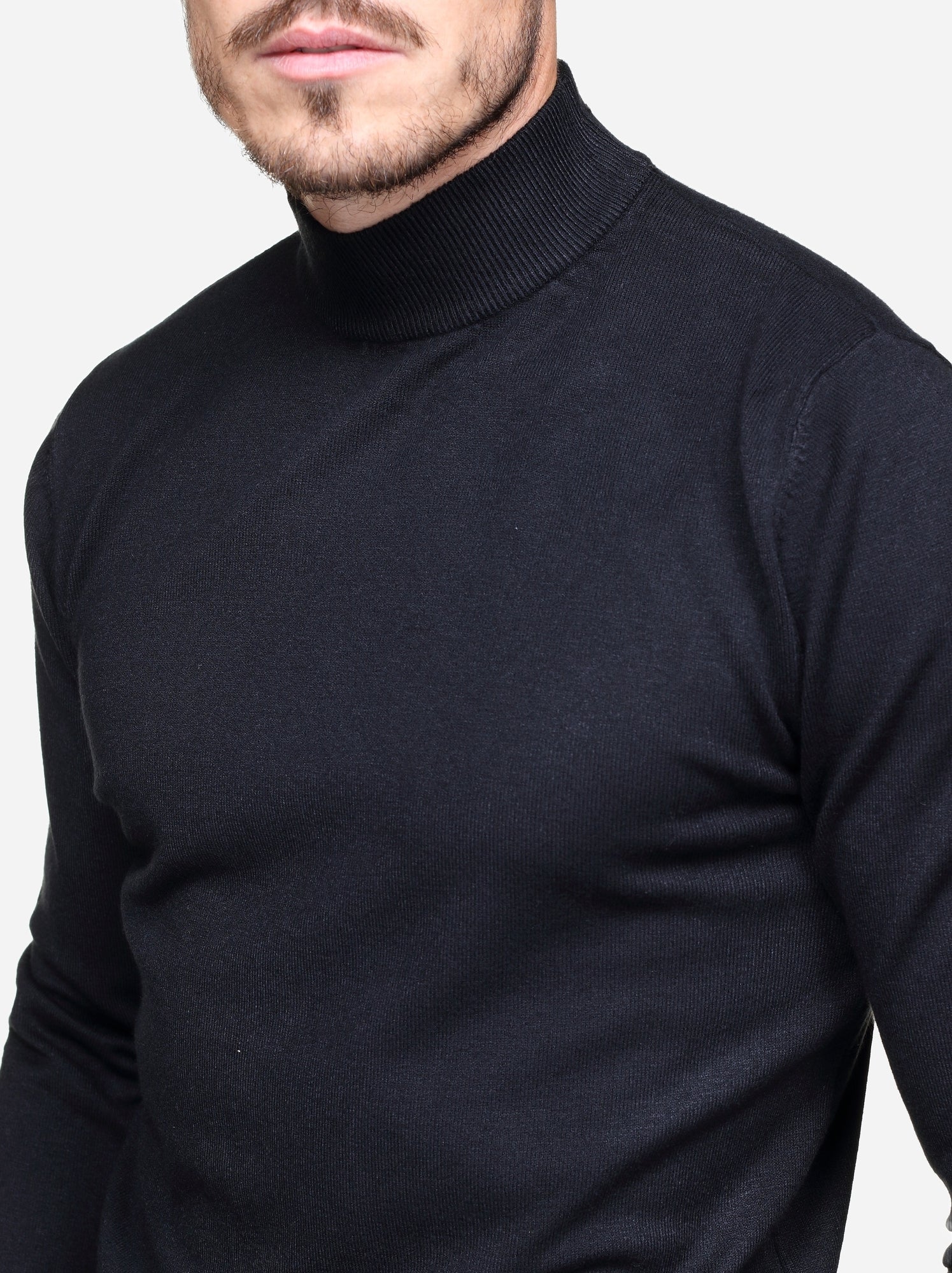 Pull col cheminée - Kenzarro - Noir