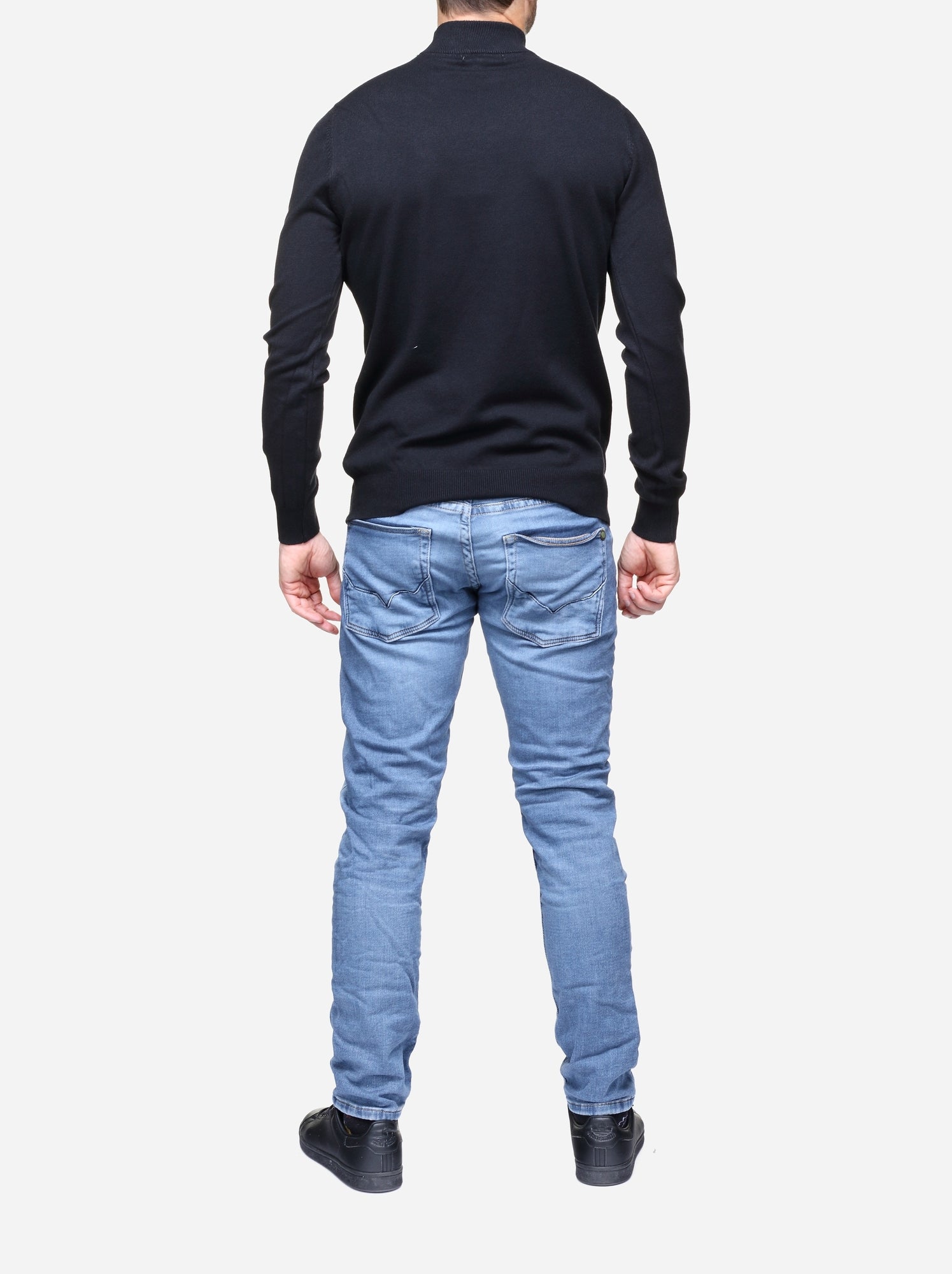 Pull col cheminée - Kenzarro - Noir
