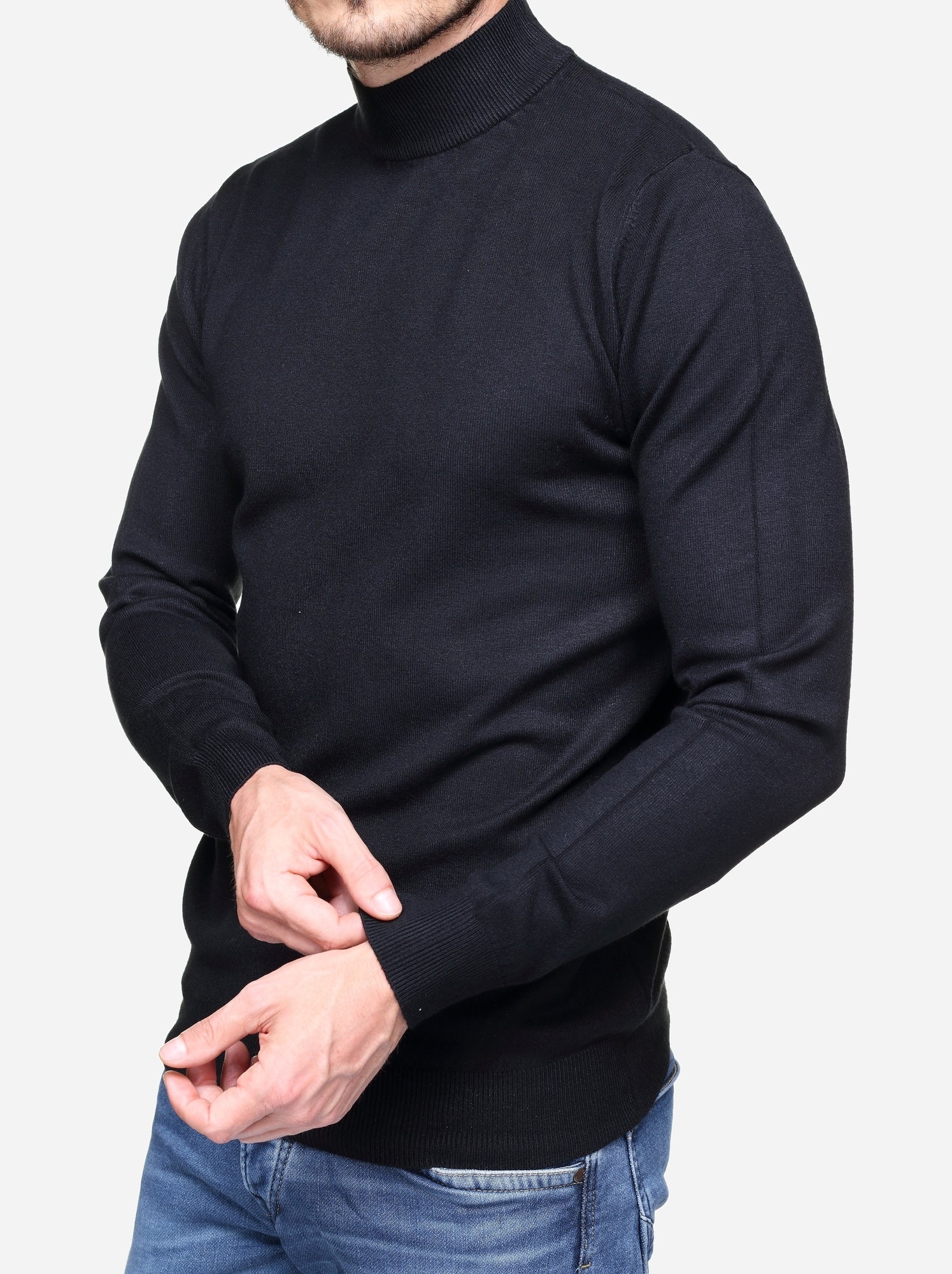 Pull col cheminée - Kenzarro - Noir