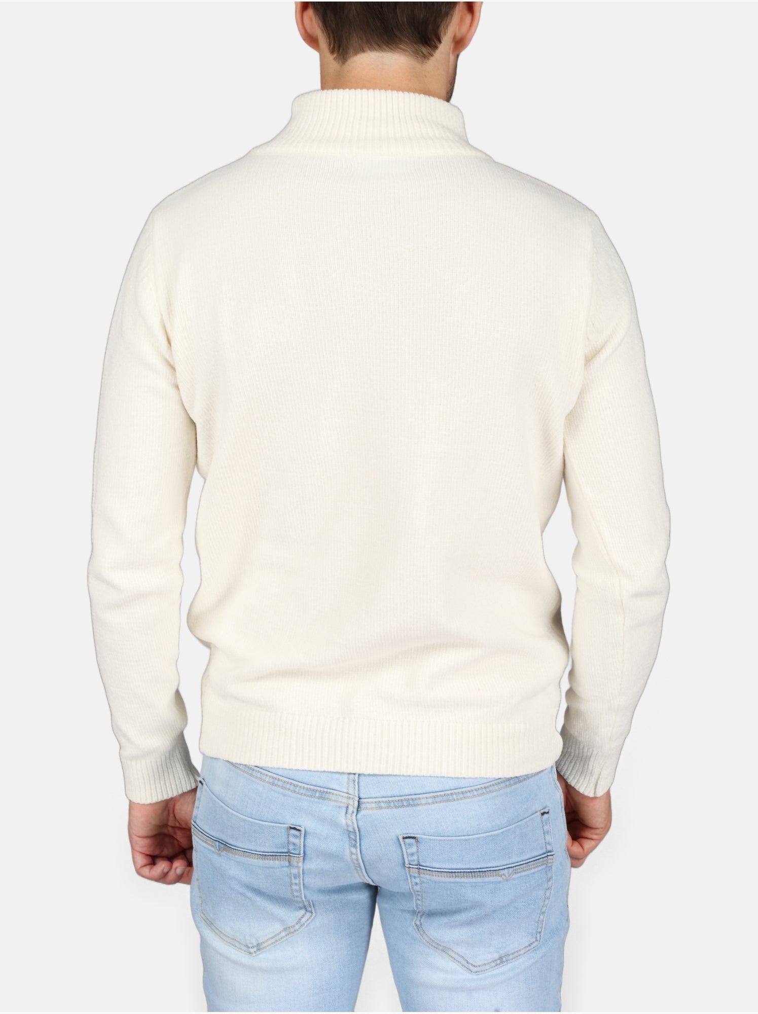 Pull col montant - Kenzarro - Blanc