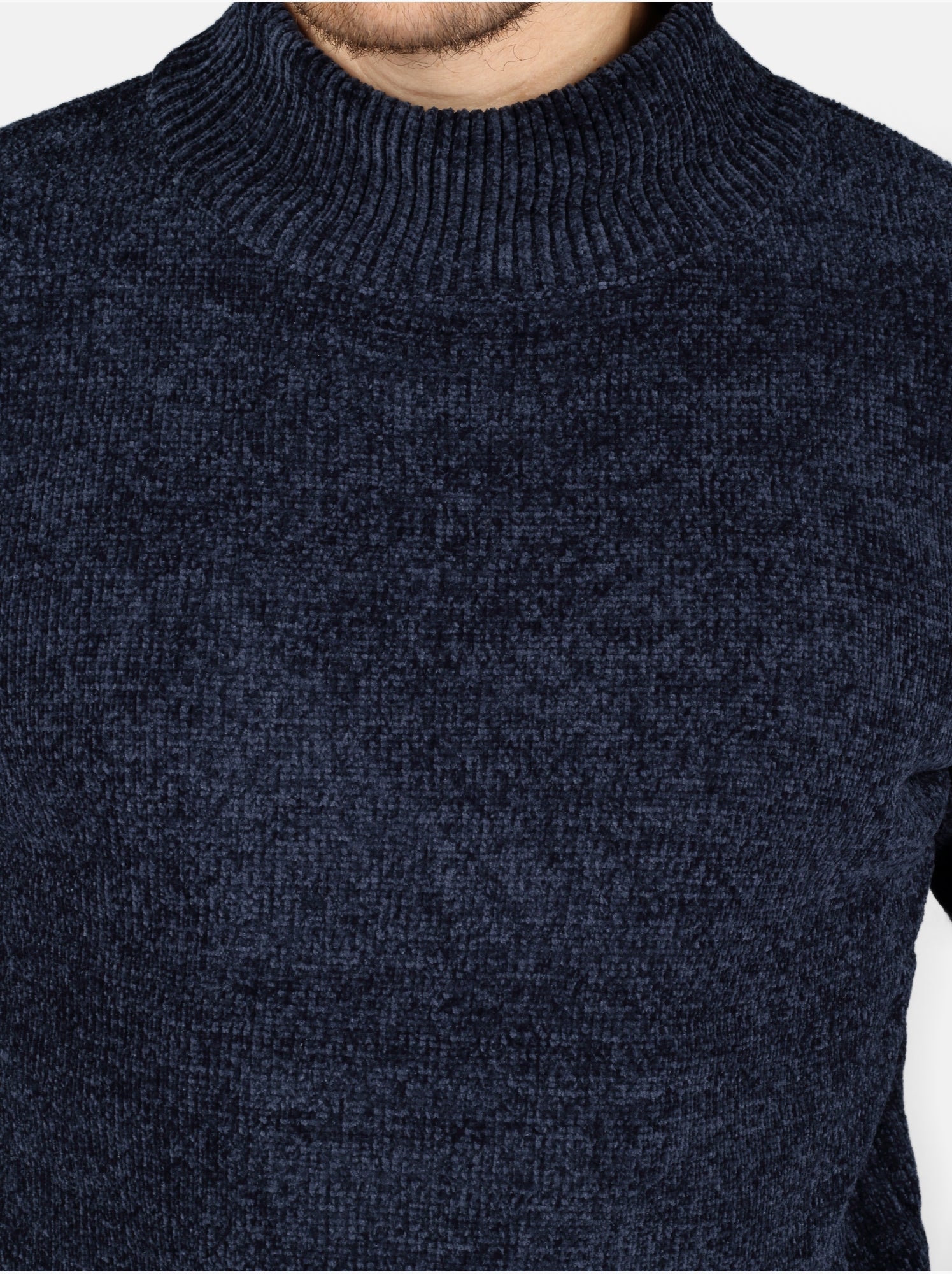 Pull col montant - Kenzarro - Bleu