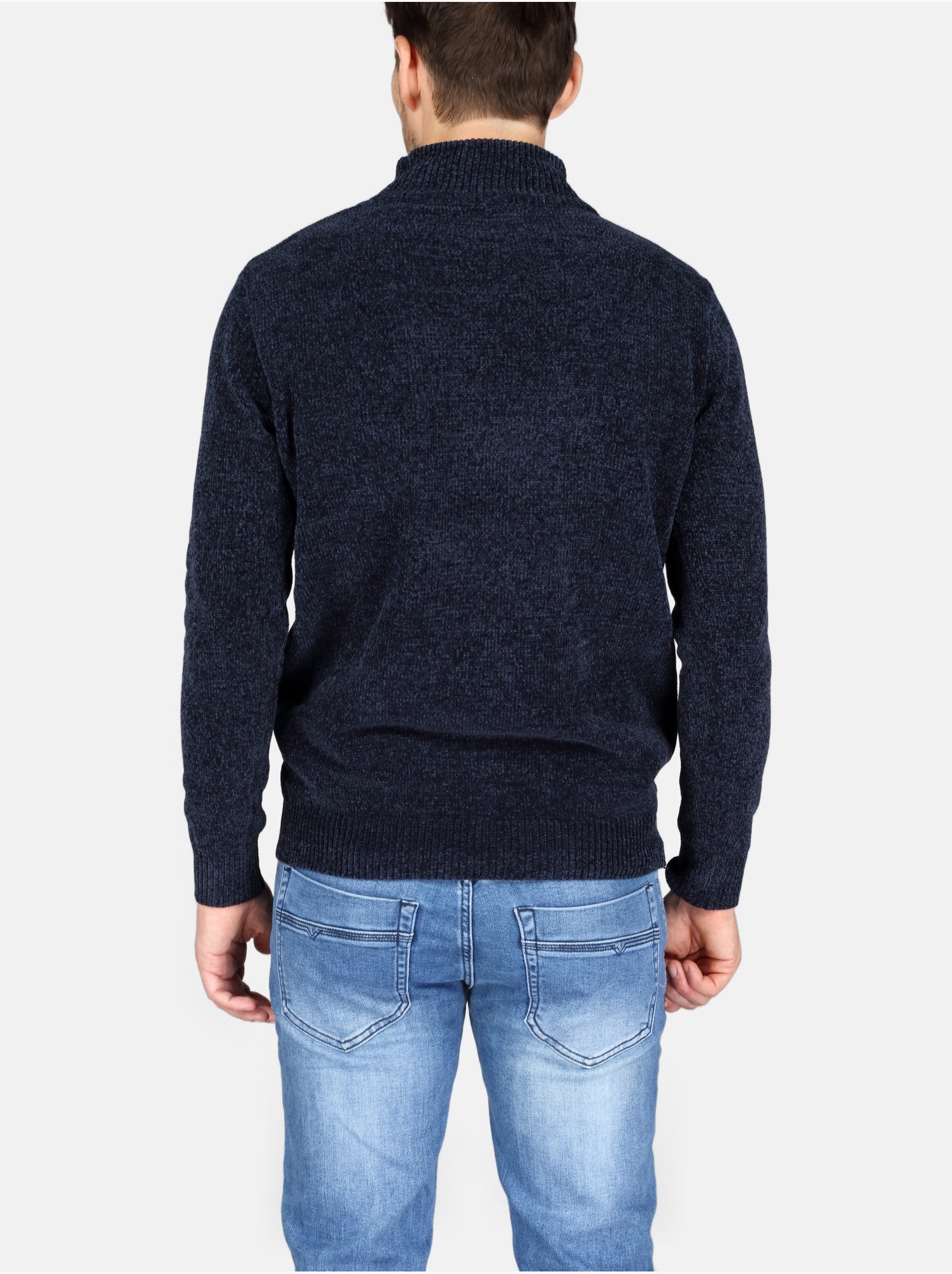Pull col montant - Kenzarro - Bleu