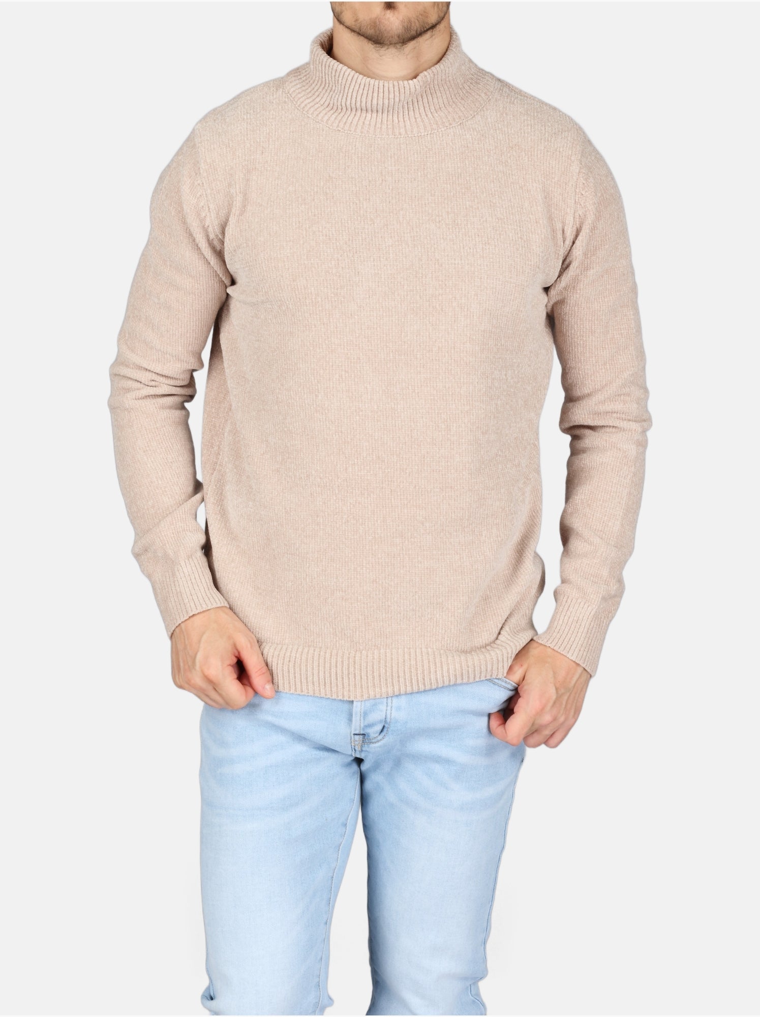Pull col montant - Kenzarro - Crème