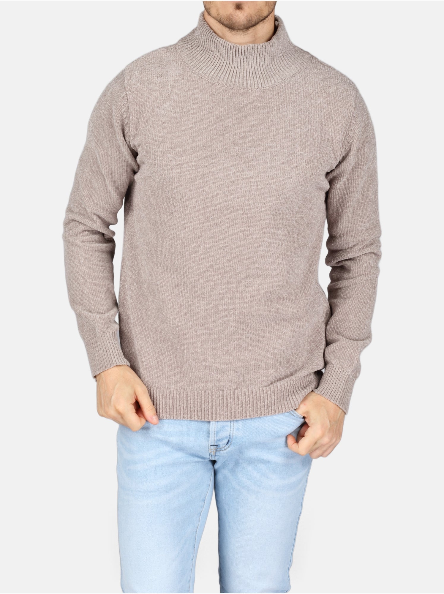 Pull col montant - Kenzarro - Gris clair
