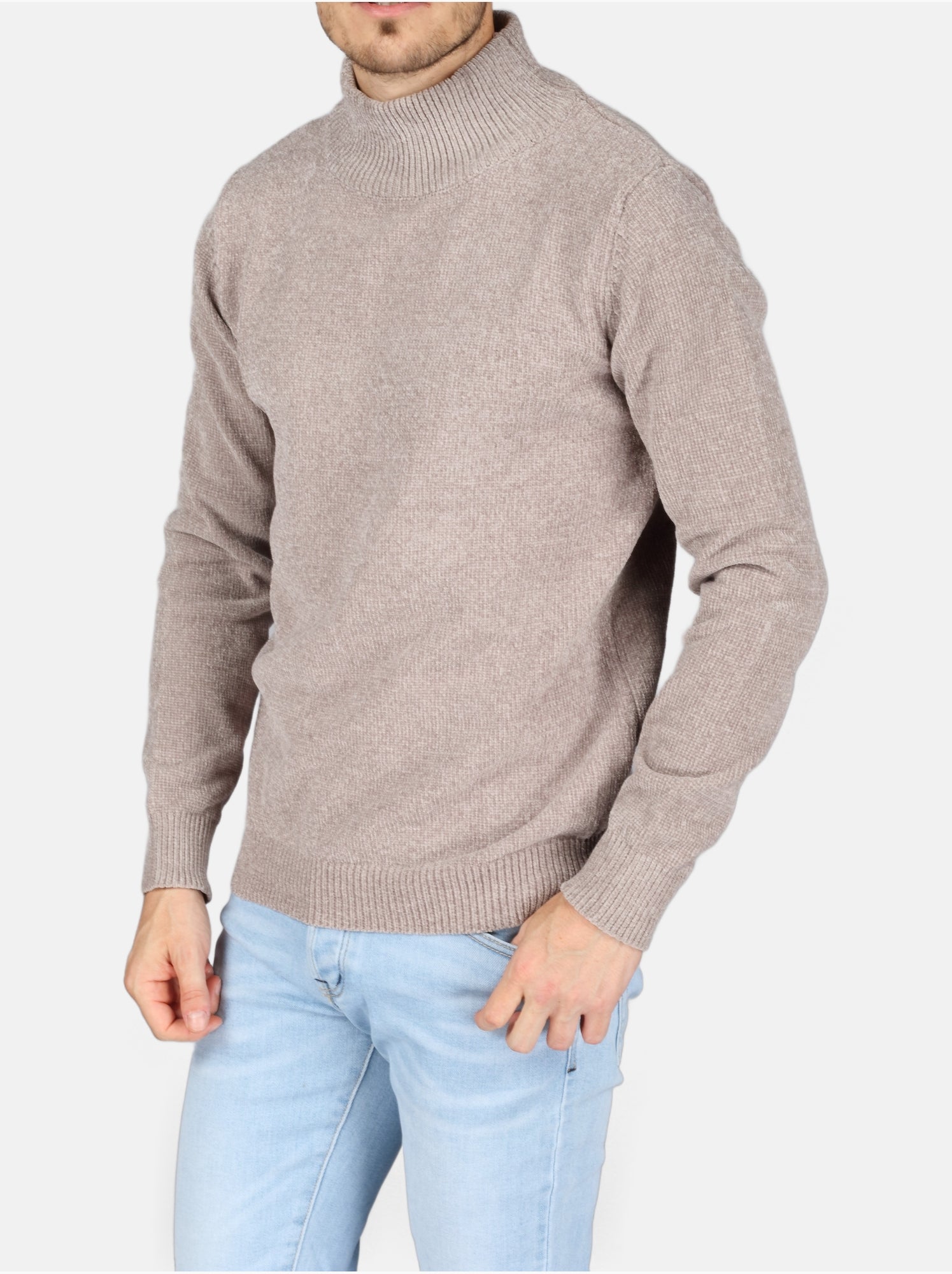 Pull col montant - Kenzarro - Gris clair