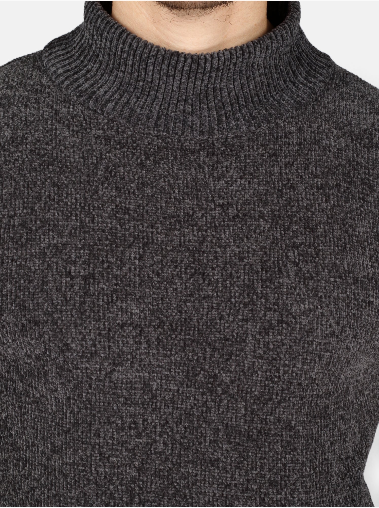 Pull col montant - Kenzarro - Gris foncé
