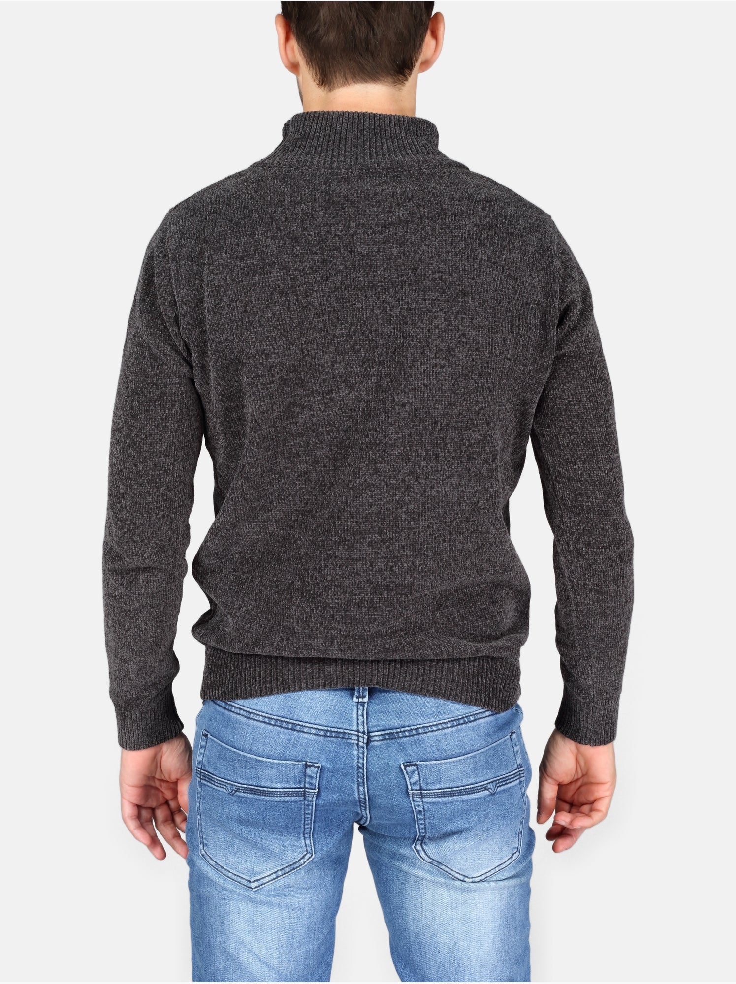 Pull col montant - Kenzarro - Gris foncé