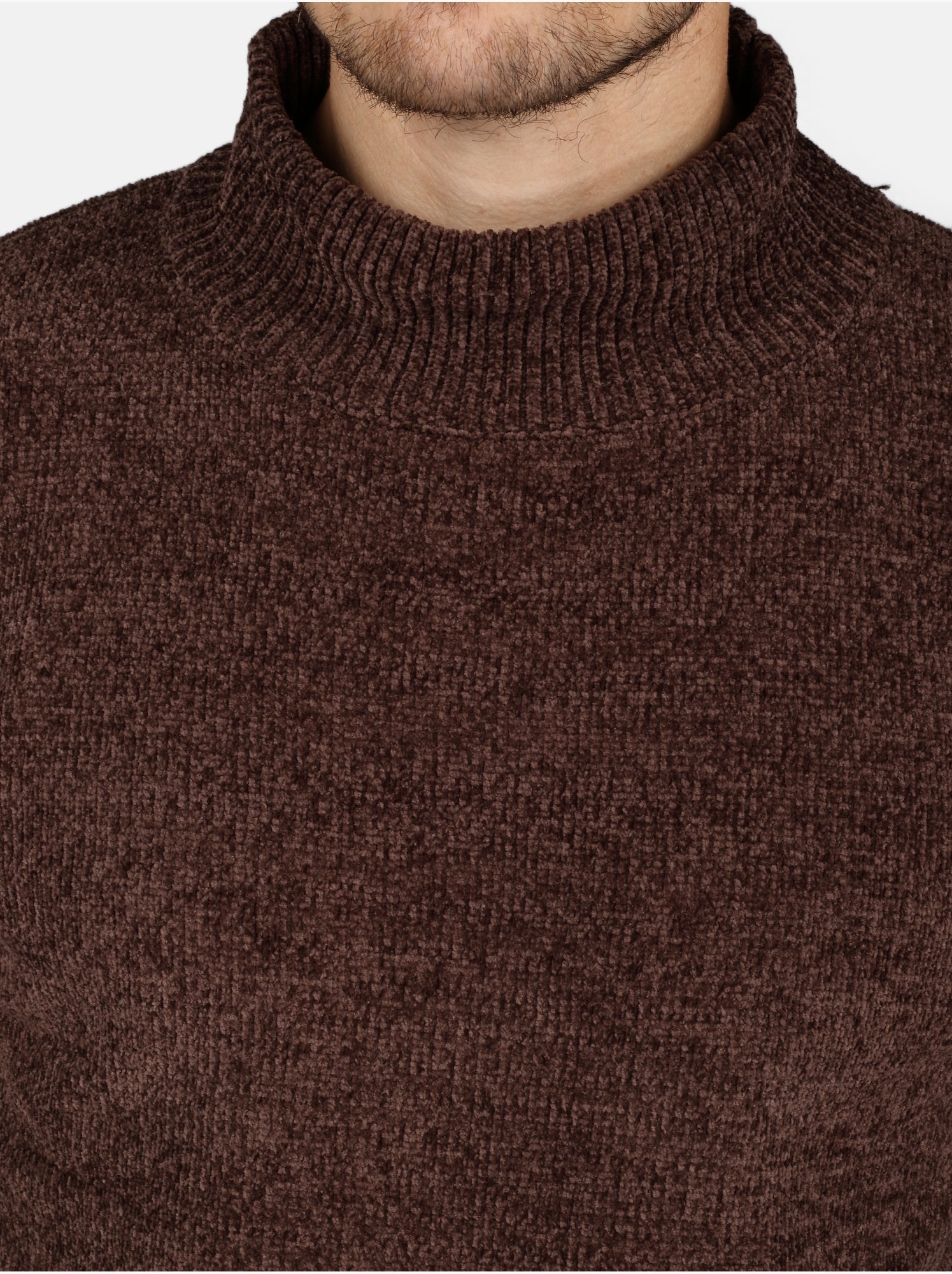 Pull col montant - Kenzarro - Marron