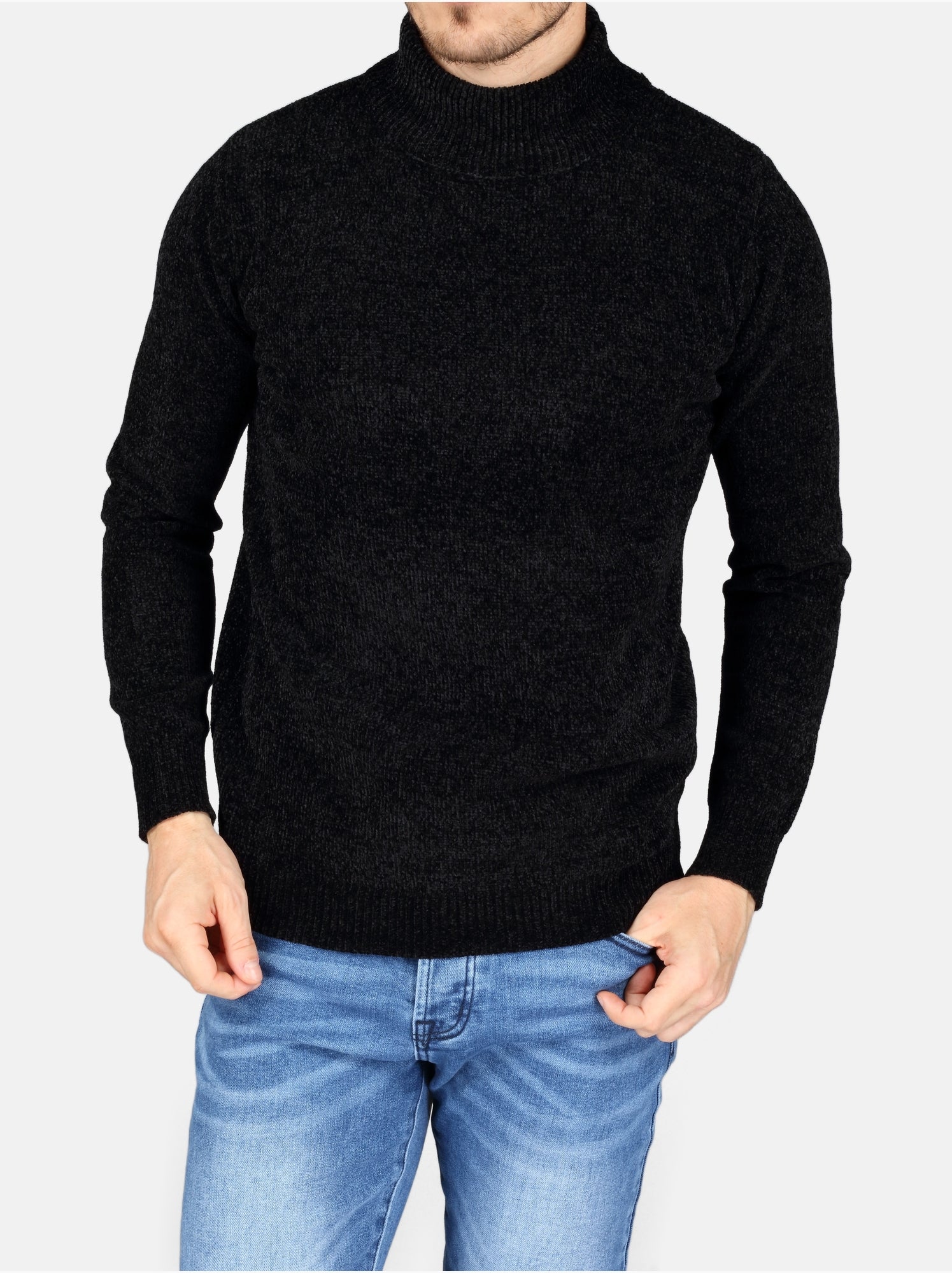 Pull col montant - Kenzarro - Noir