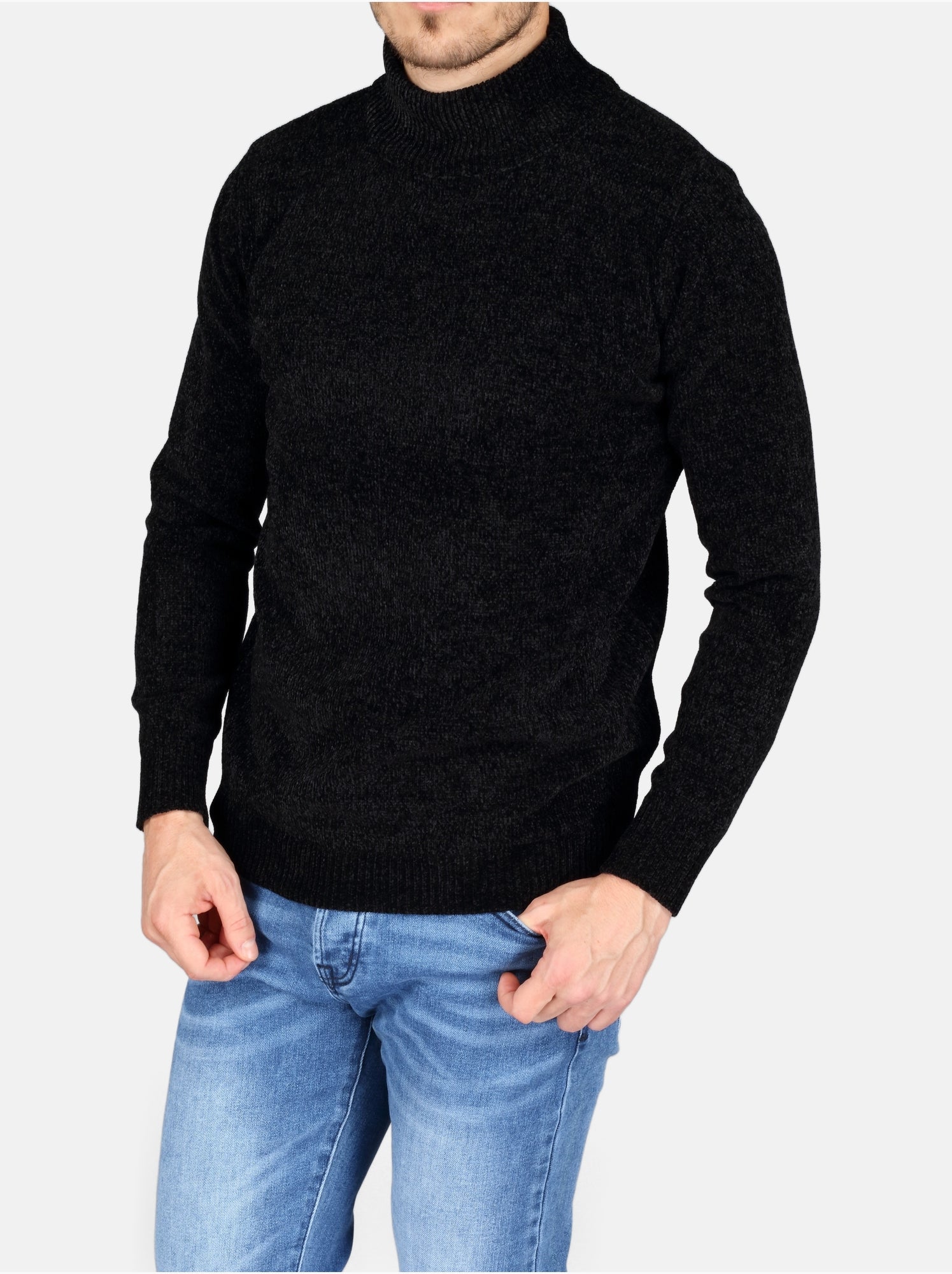 Pull col montant - Kenzarro - Noir