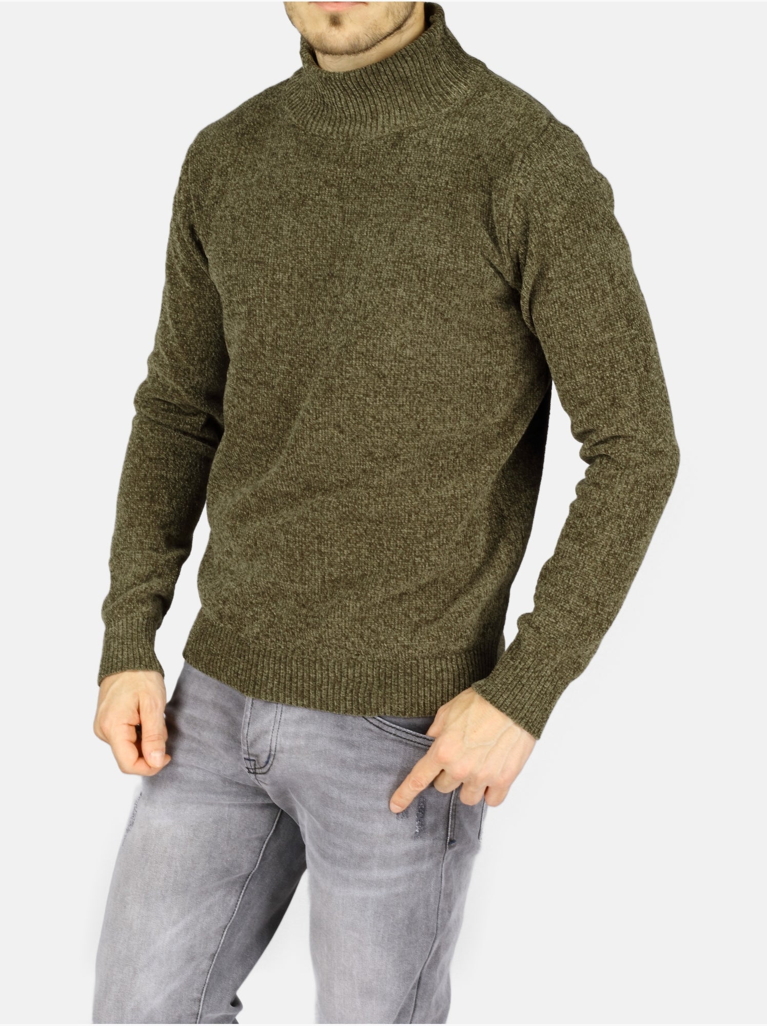Pull col montant - Kenzarro - Vert