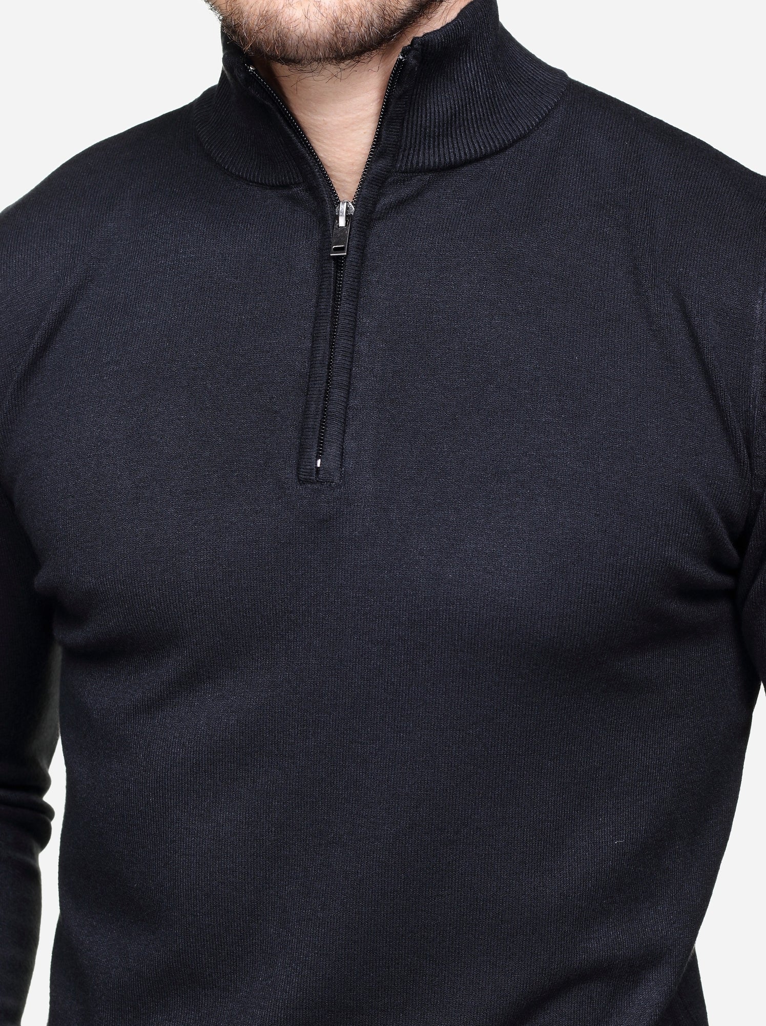 Pull col montant zippé - Kenzarro - Noir