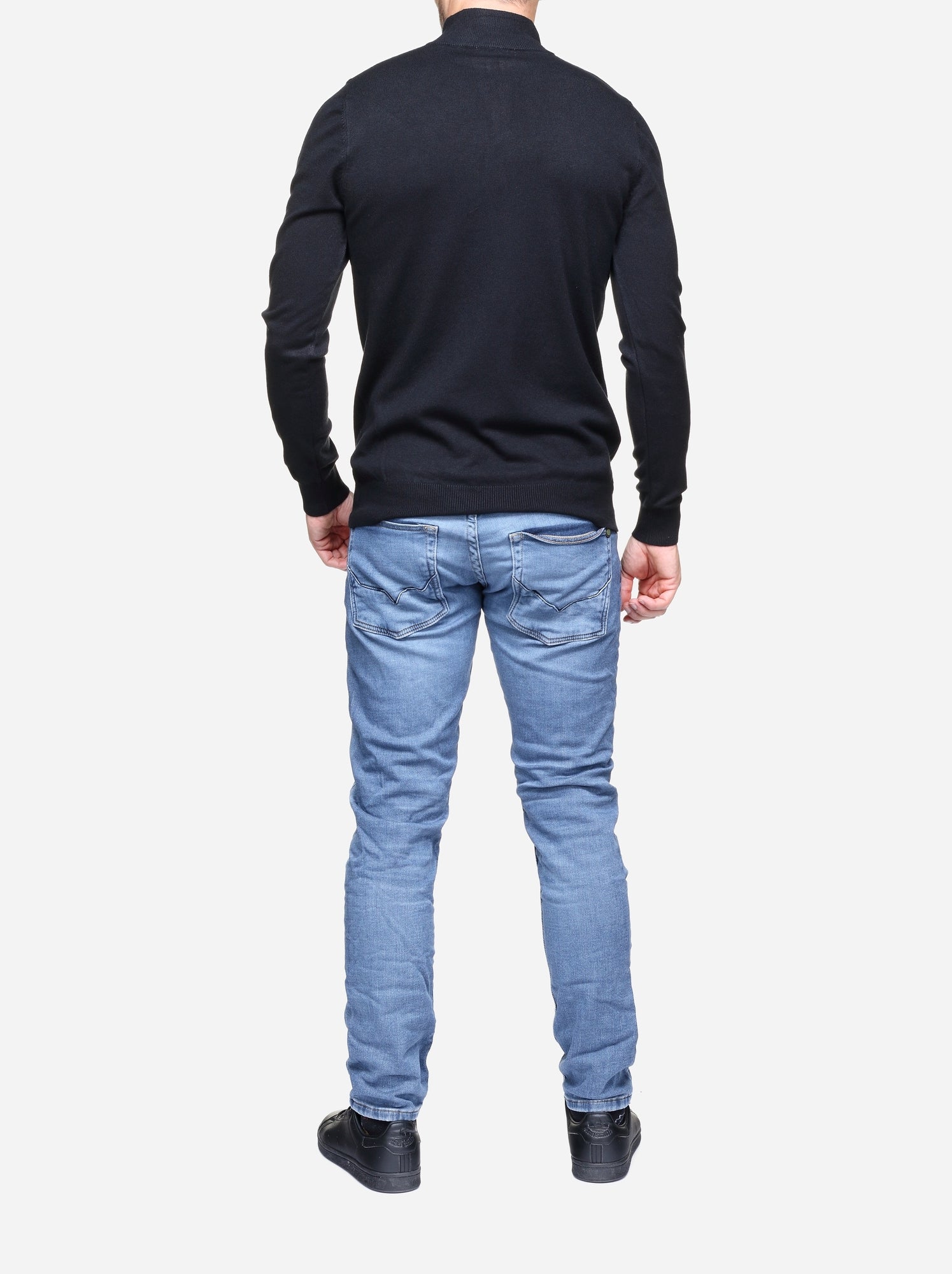 Pull col montant zippé - Kenzarro - Noir