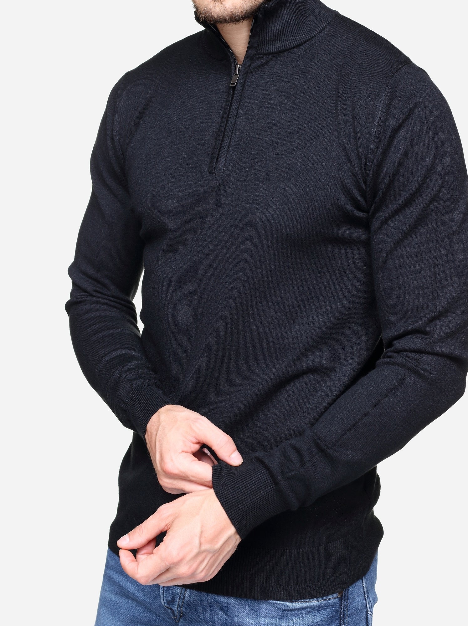 Pull col montant zippé - Kenzarro - Noir