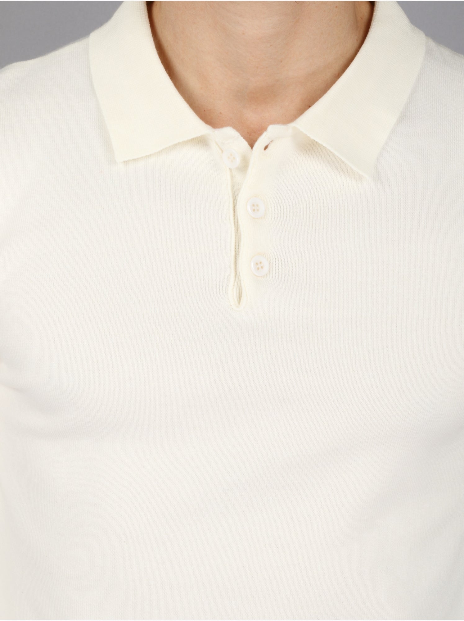 Pull col polo - Kenzarro - Blanc