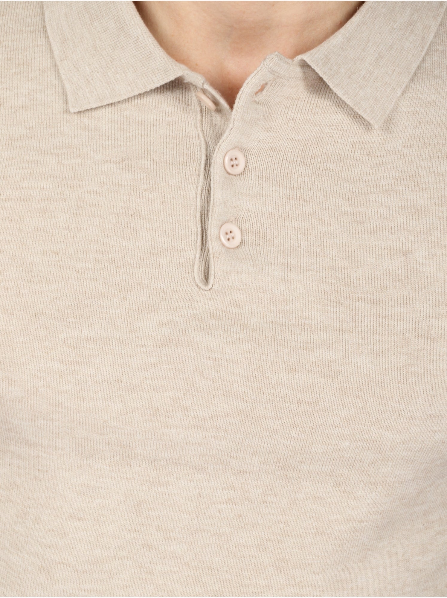Pull col polo - Kenzarro - Crème