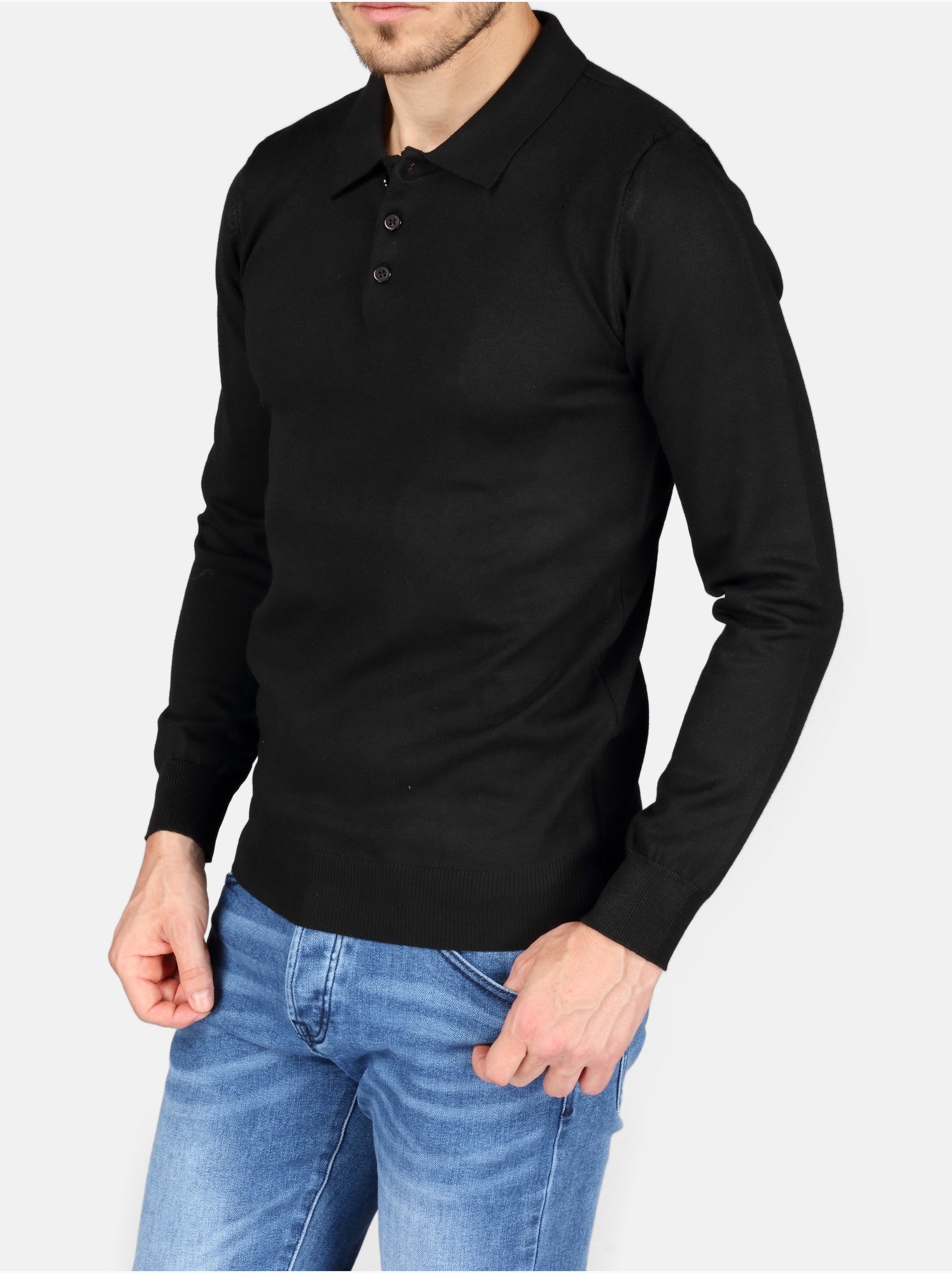 Pull col polo - Kenzarro - Noir