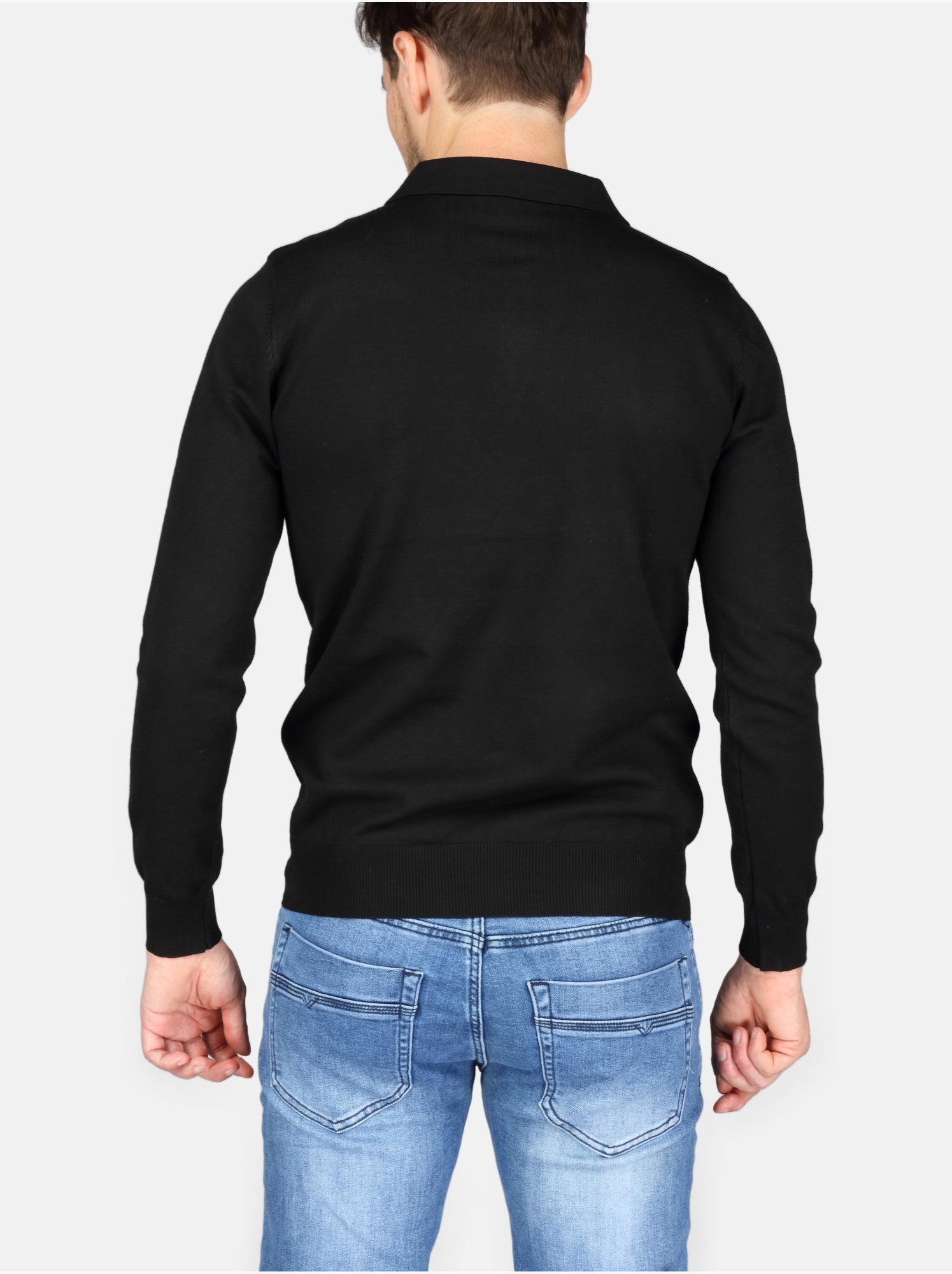 Pull col polo - Kenzarro - Noir