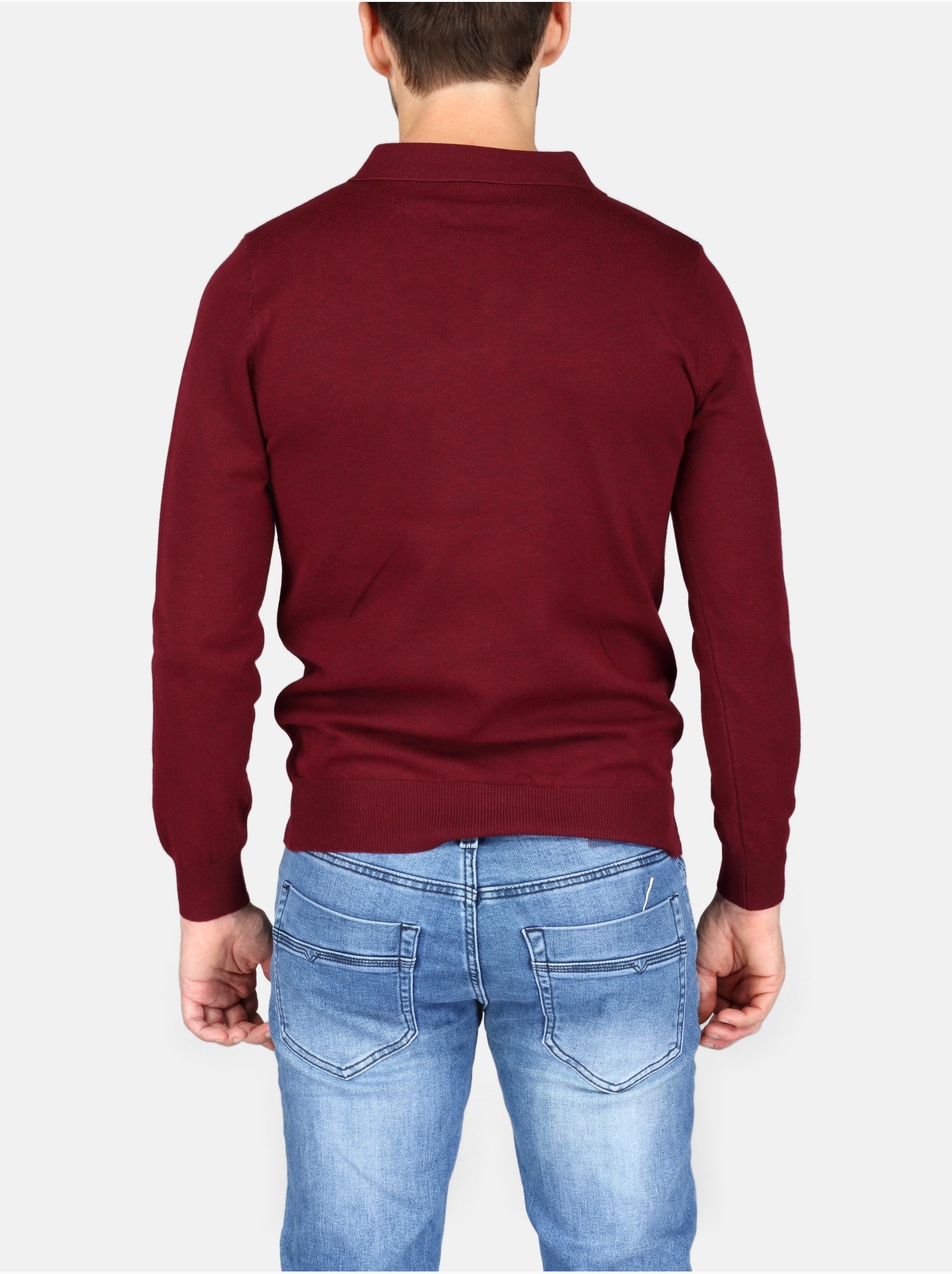 Pull col polo - Kenzarro - Rouge