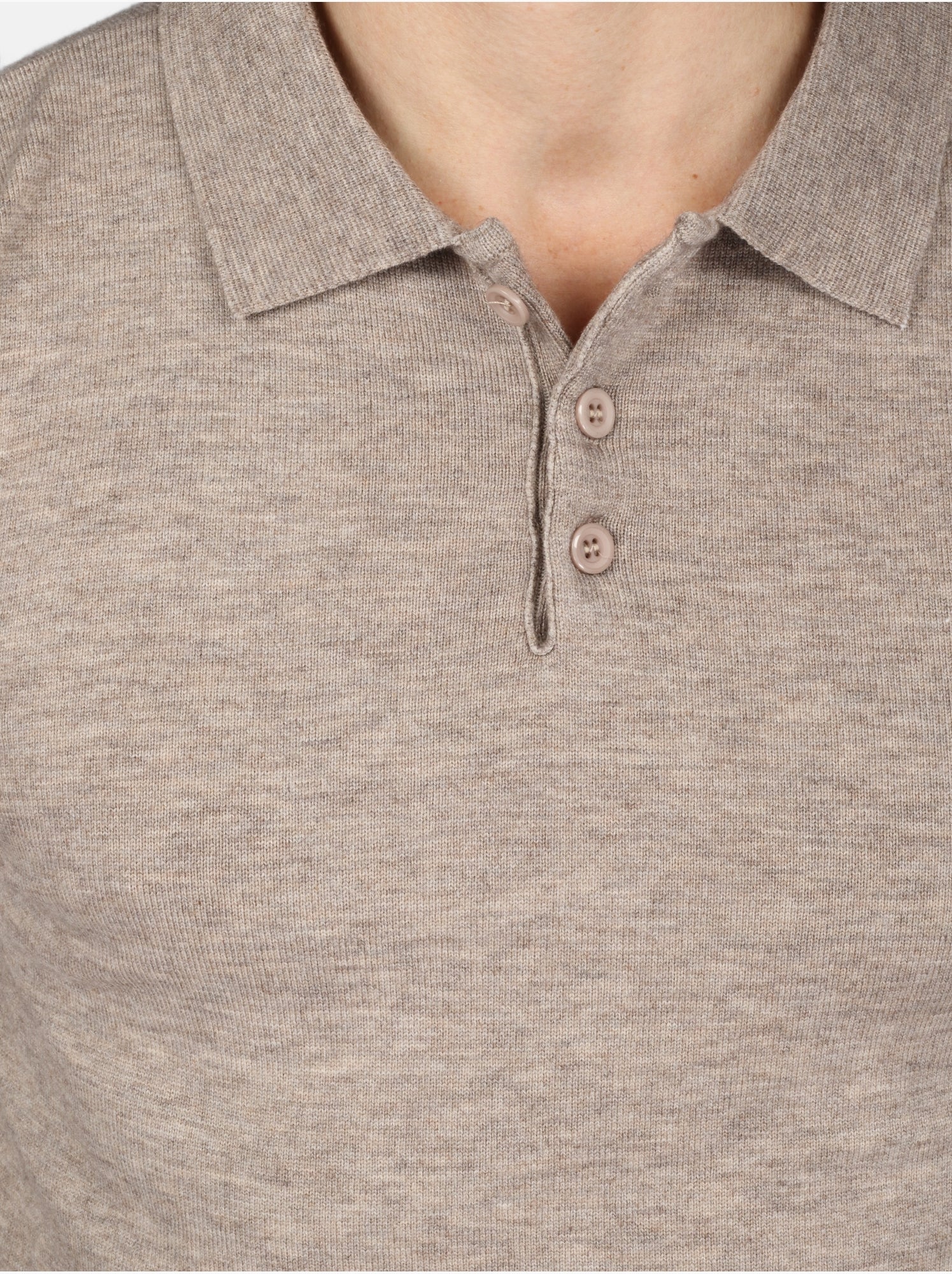 Pull col polo - Kenzarro - Taupe