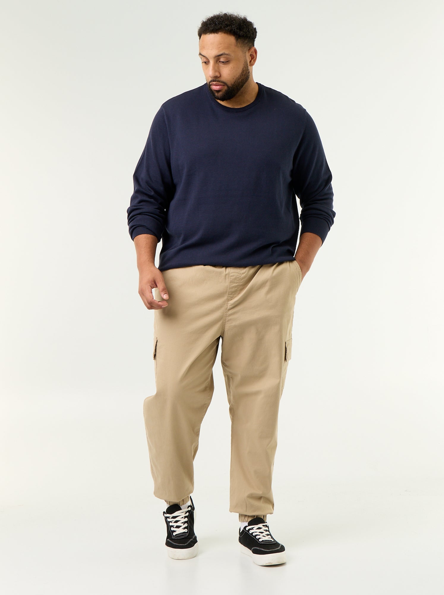 Pull col rond en fine jauge - Bleu